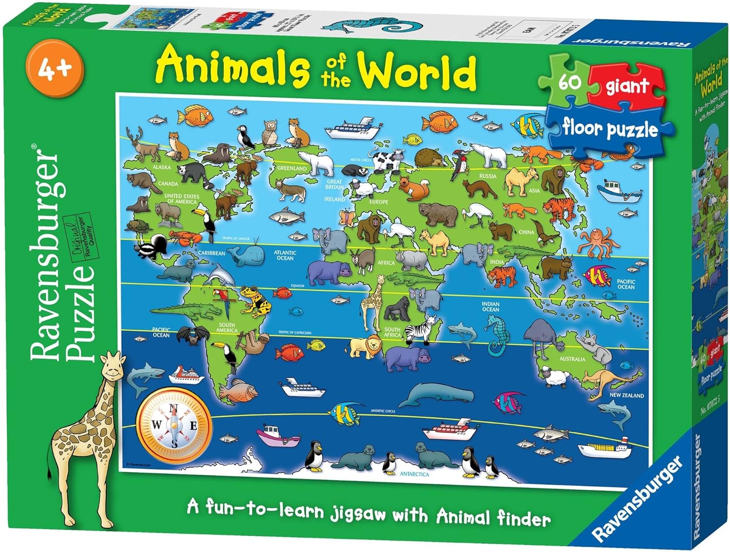 Ravensburger Animals of the World 60-Piece Jigsaw Puzzle for Kids 4 Years and Up 1