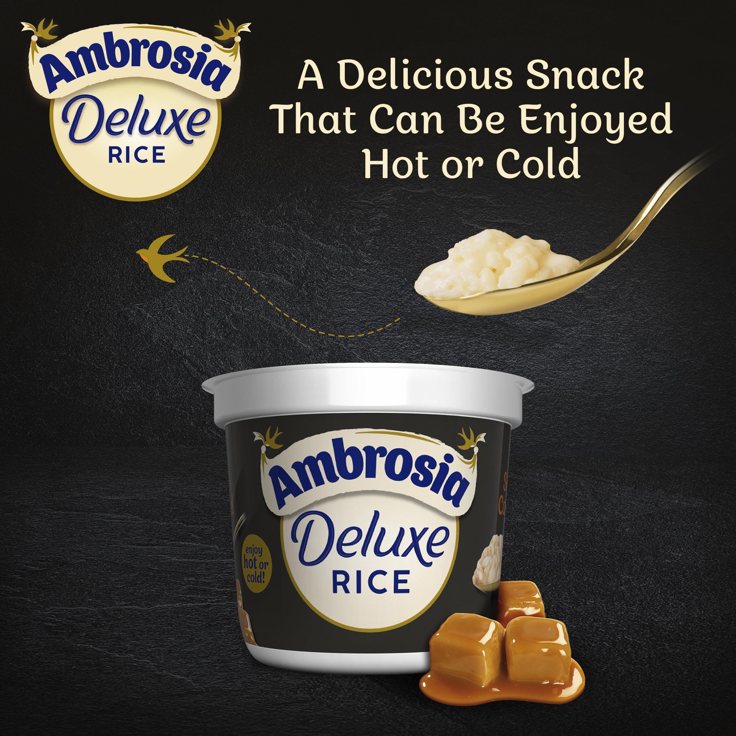 Ambrosia Deluxe Rice Pudding - Salted Caramel Flavour | Pack of 16 Pots (110g Each) 8