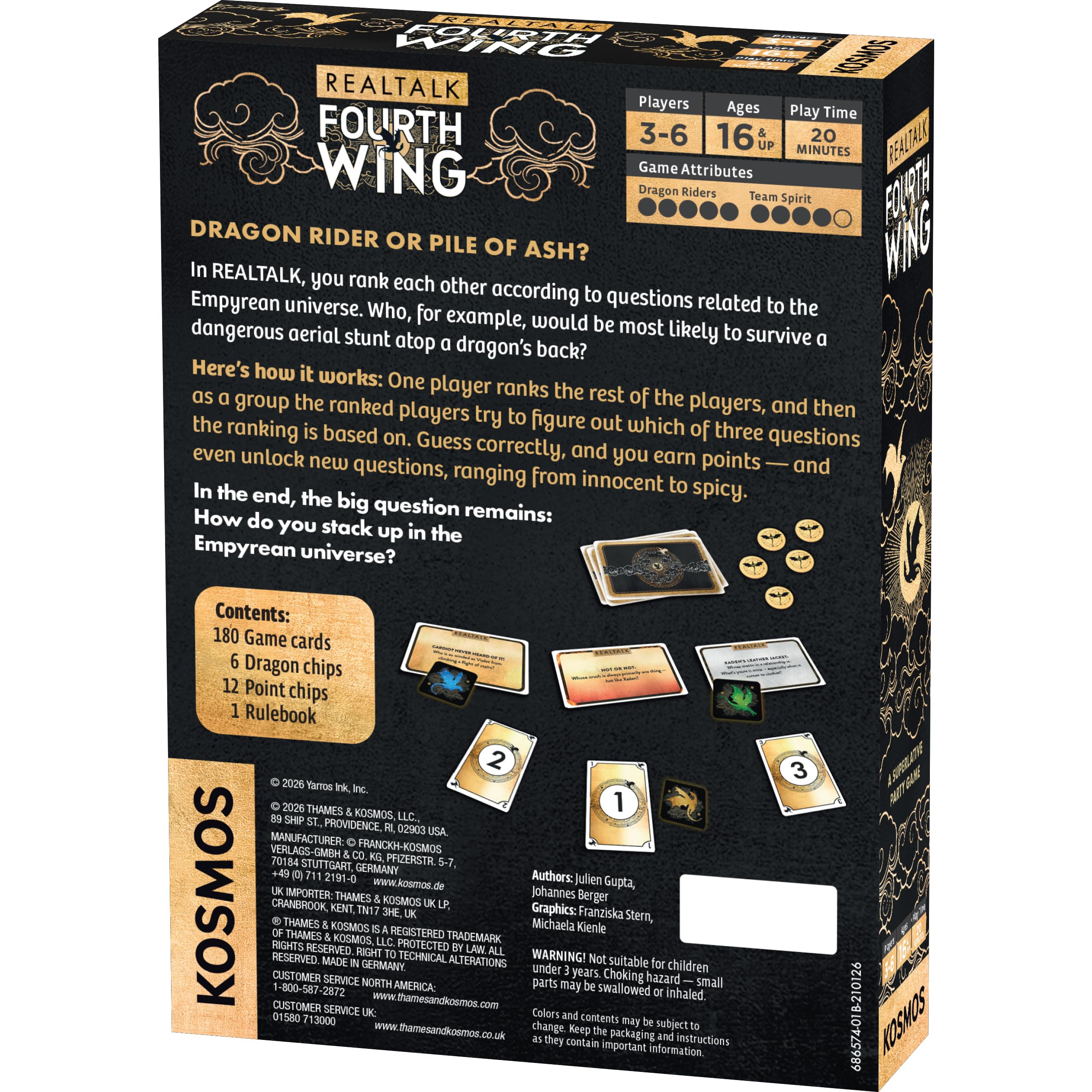Thames & Kosmos Fourth Wing Cooperative Communication Game - Ages 16+ | 3-6 Players