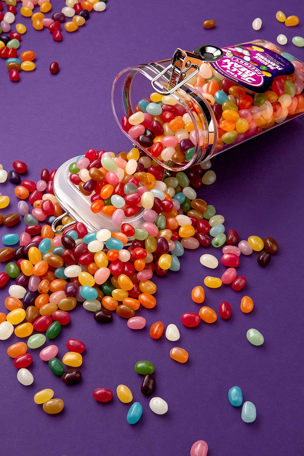 The Jelly Bean Factory 36 Huge Flavours, 700g Jar - Gourmet Jelly Beans Gift