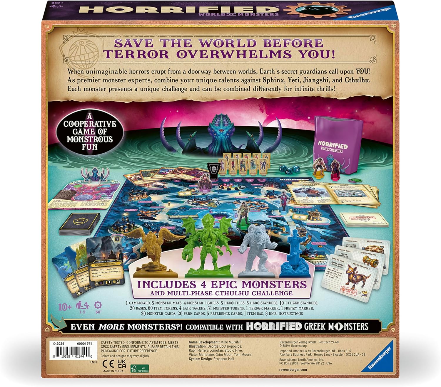Ravensburger Horrified: World of Monsters Immersive Strategy Board Game 5