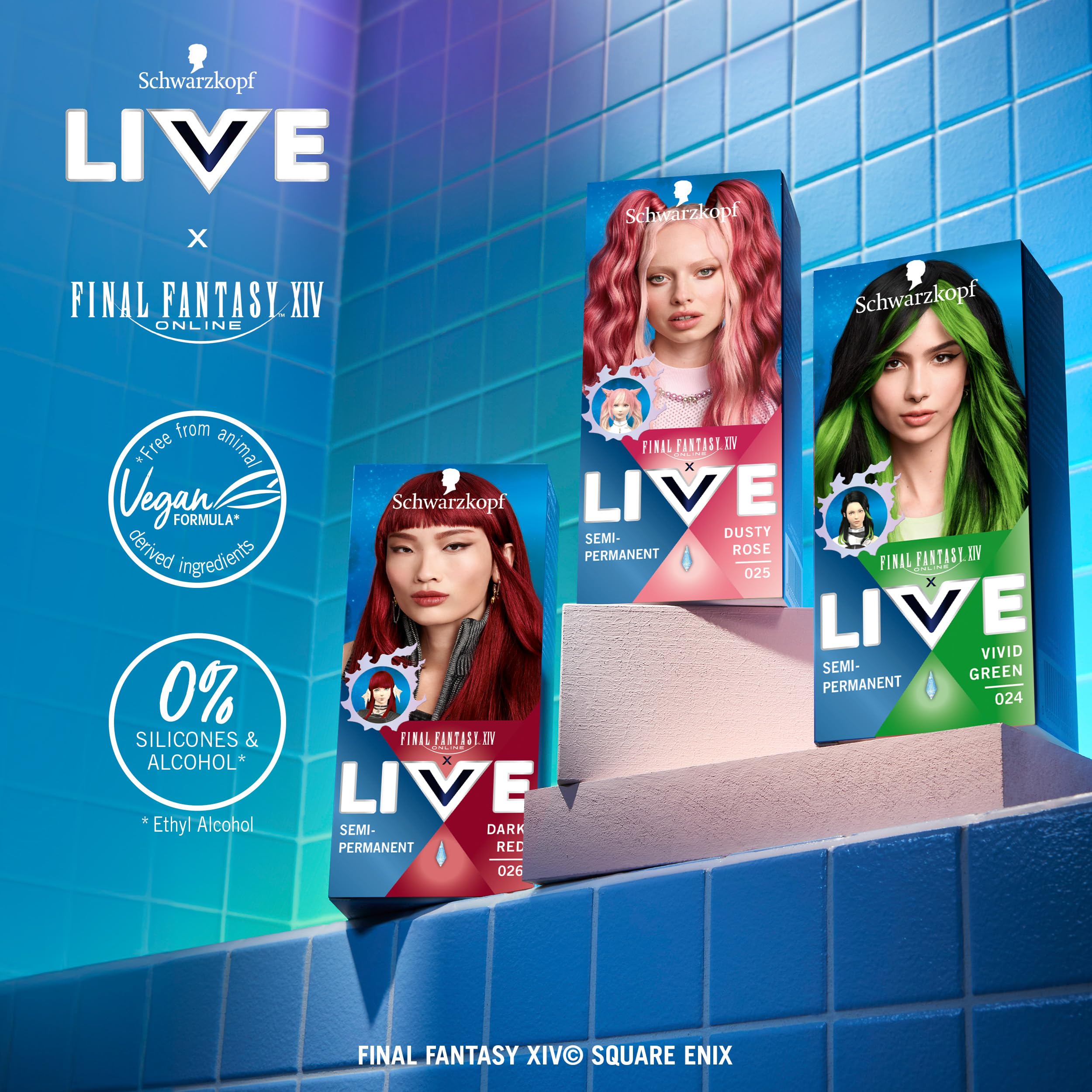 Schwarzkopf LIVE Ultra Brights or Pastels - Dusty Rose 025 Semi-Permanent Hair Colour (50ml) 9
