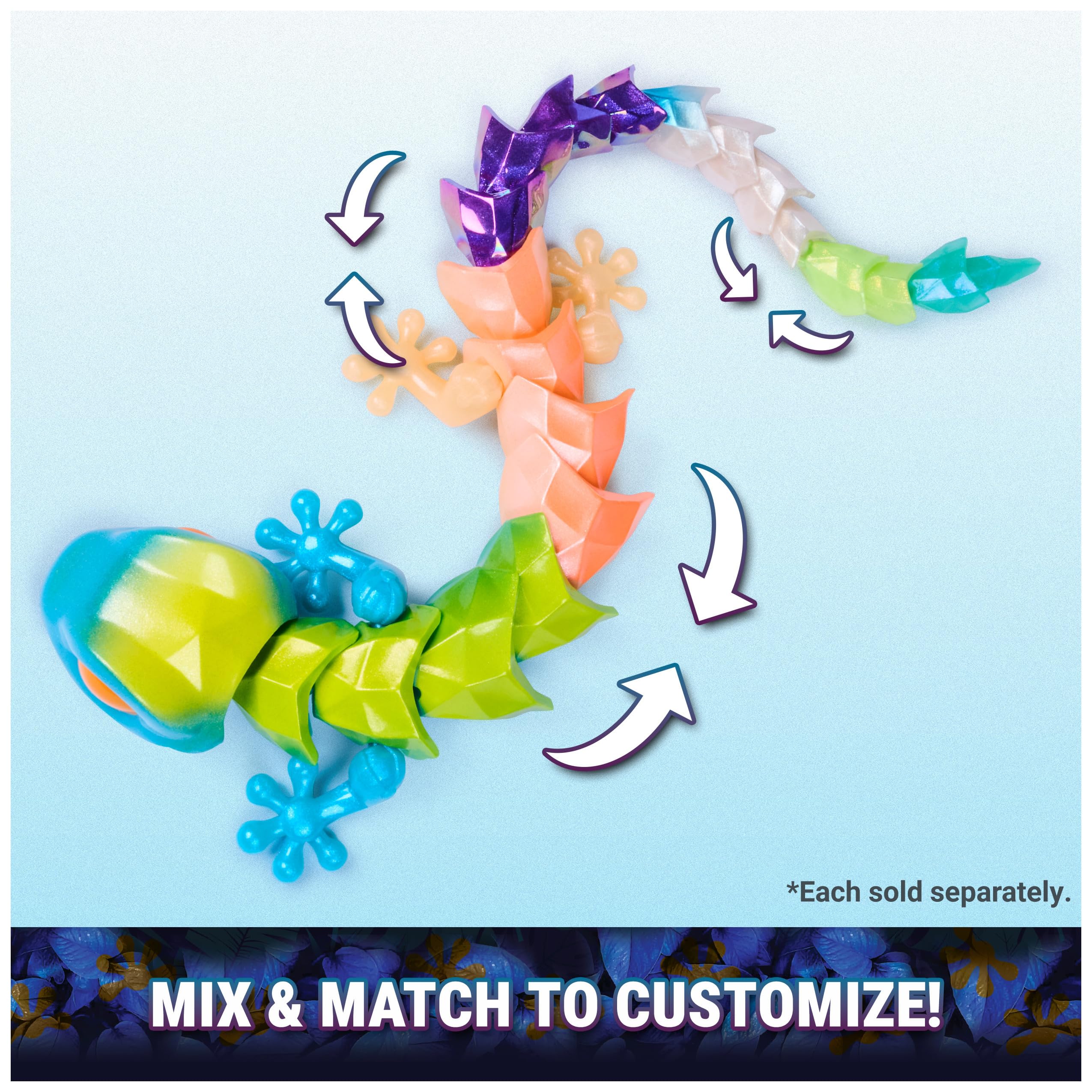 CrystaLynx Gecko Articulated Action Figure - 22.8 cm Collectible Blind Box Toy | Mix & Match Joints 4