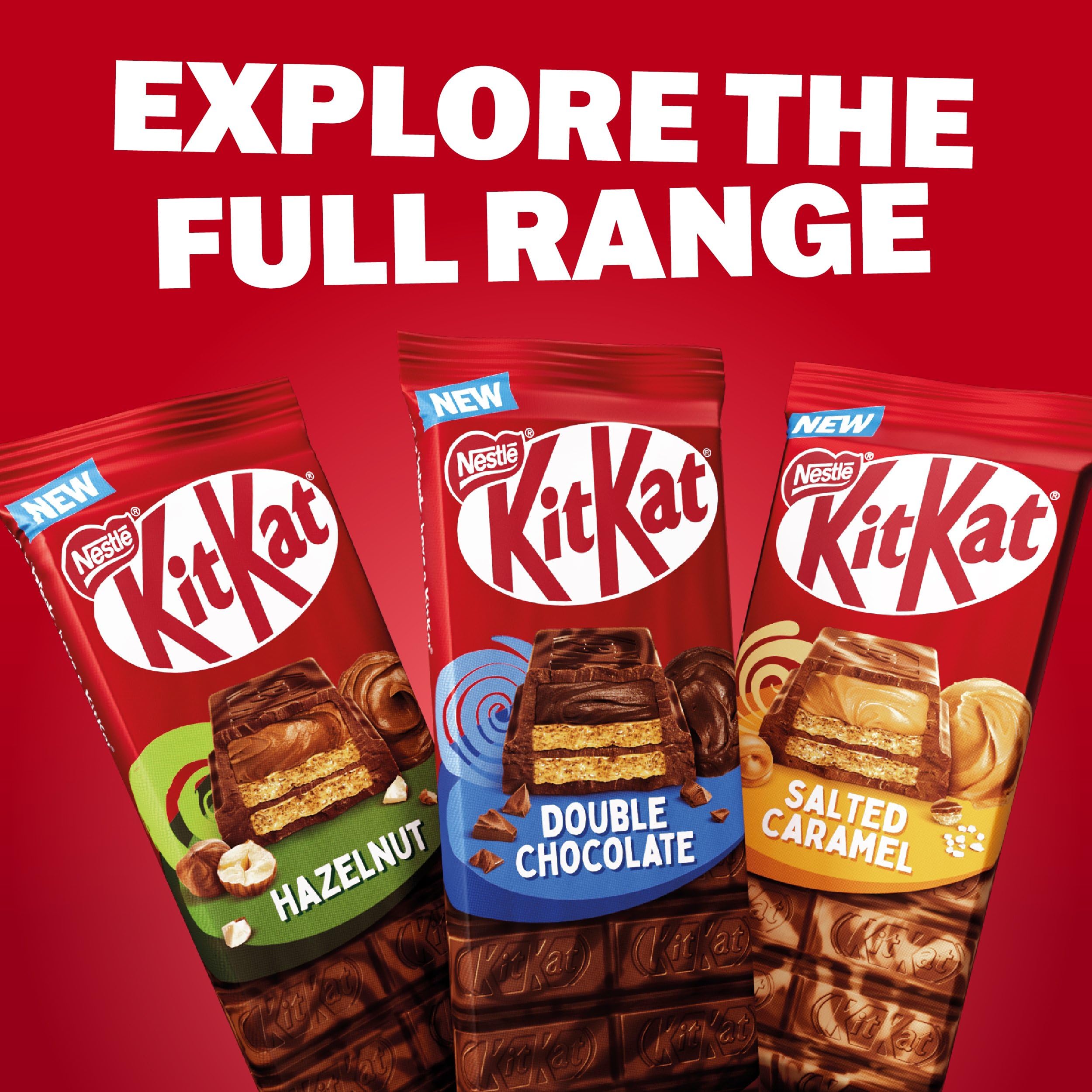 KitKat Hazelnut Filled Dark & Milk Chocolate Crispy Wafer Sharing Bar, 99g 6