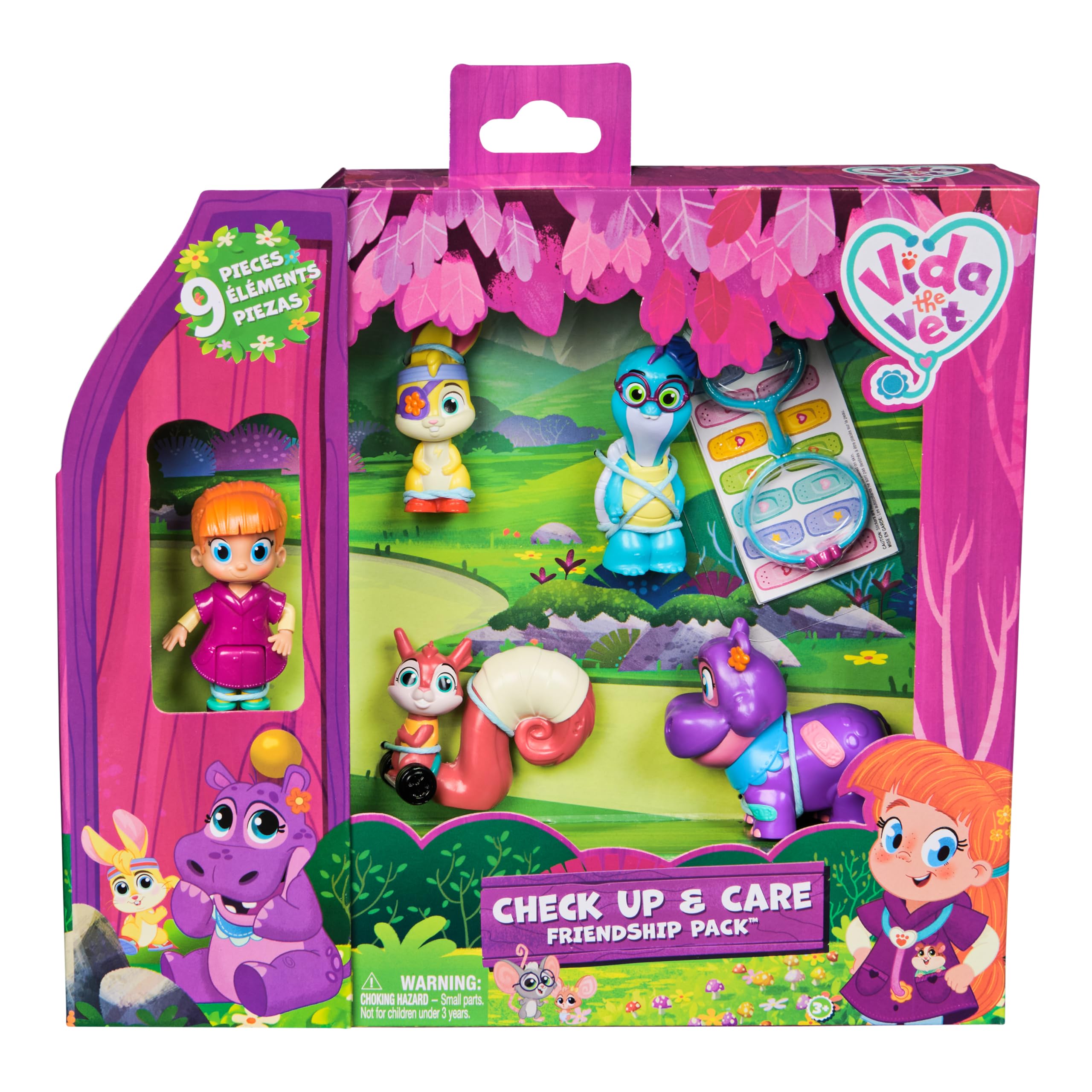 Vida the Vet Check Up & Care Friendship Pack - 5 Action Figures with Stethoscope & Accessories for Kids 3+ 1