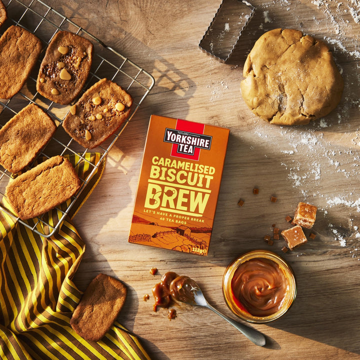 Yorkshire Tea - Caramelised Biscuit Brew Flavoured Tea Bags, 4 Boxes of 40