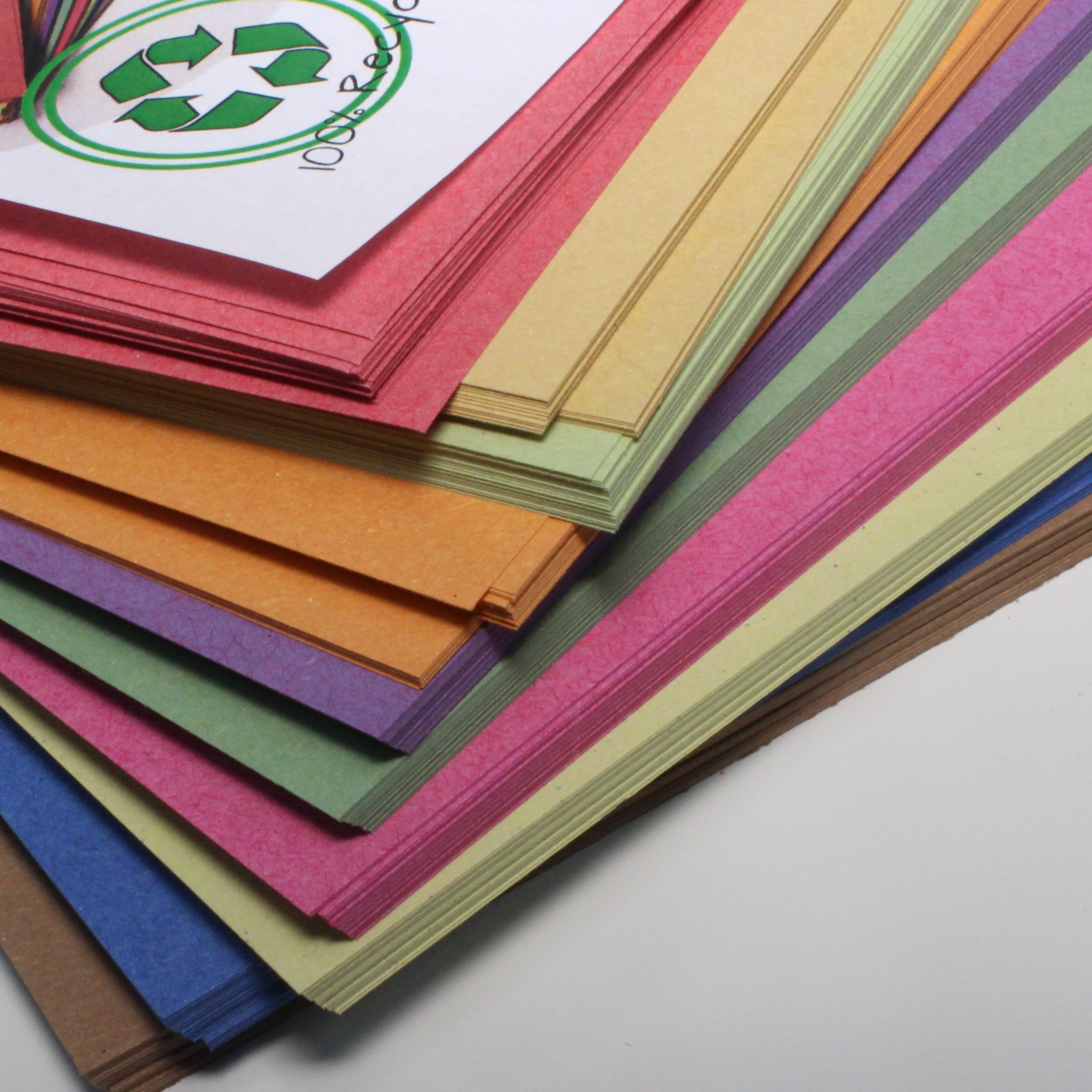 Be Creative A4 Recycled Sugar Paper - 250 Sheets in 10 Bright Assorted Colours | 100gsm 3