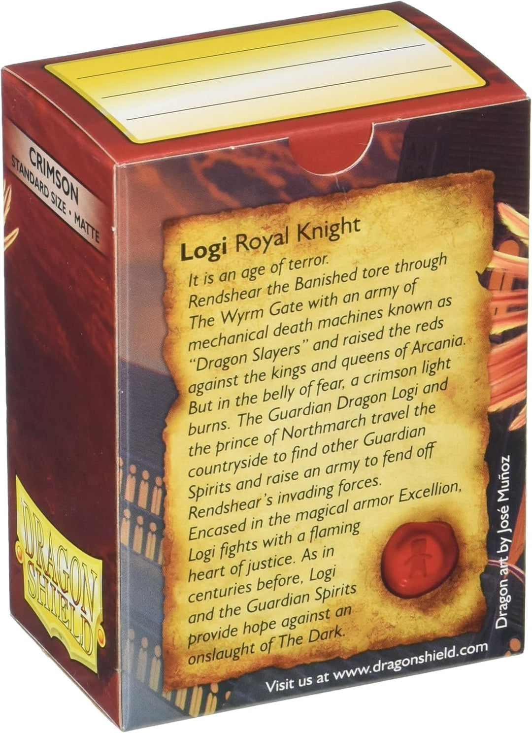 Dragon Shield Arcane Tinmen Matte Crimson 100 Protective Sleeves (ART11021)