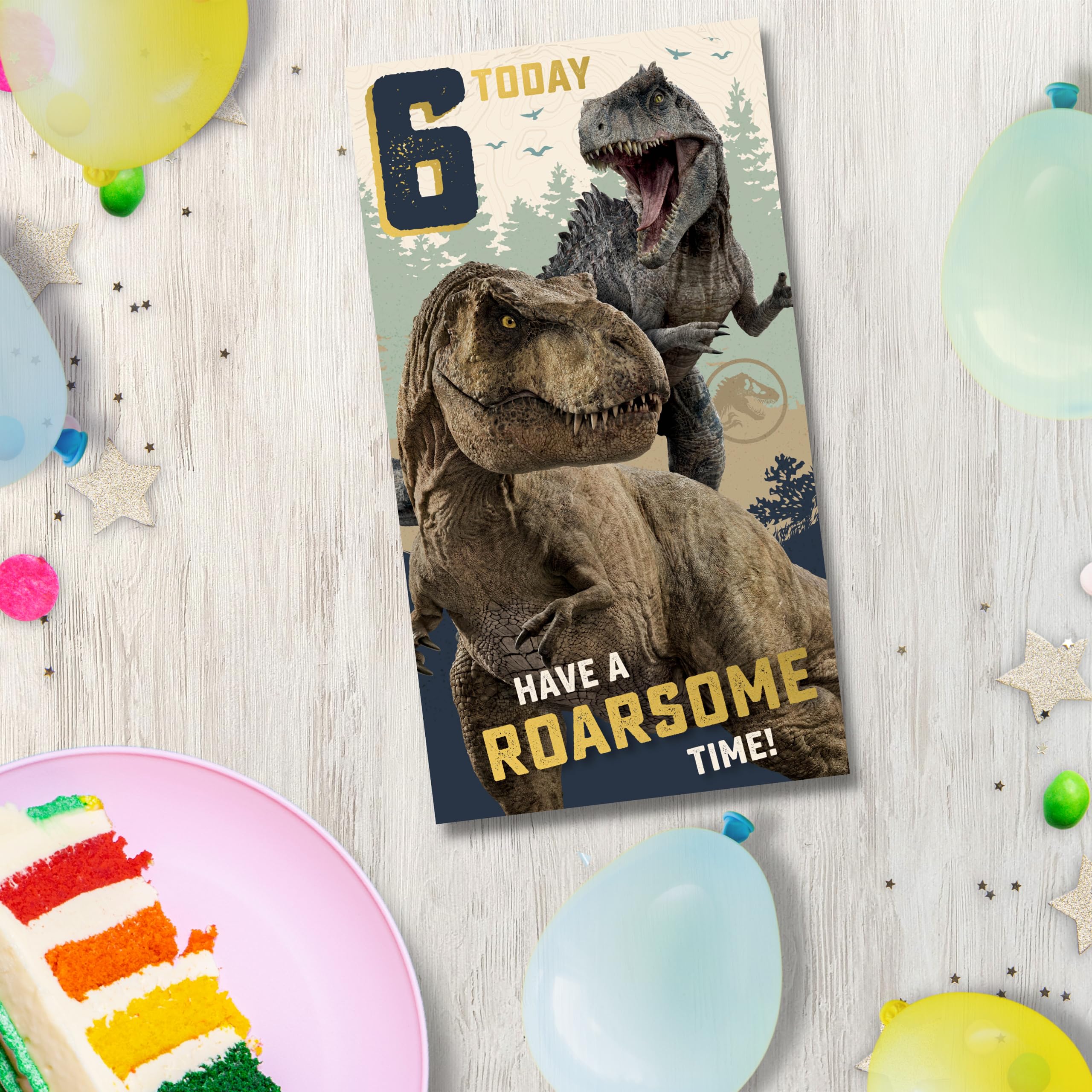 Jurassic World Age 6 Birthday Card 6