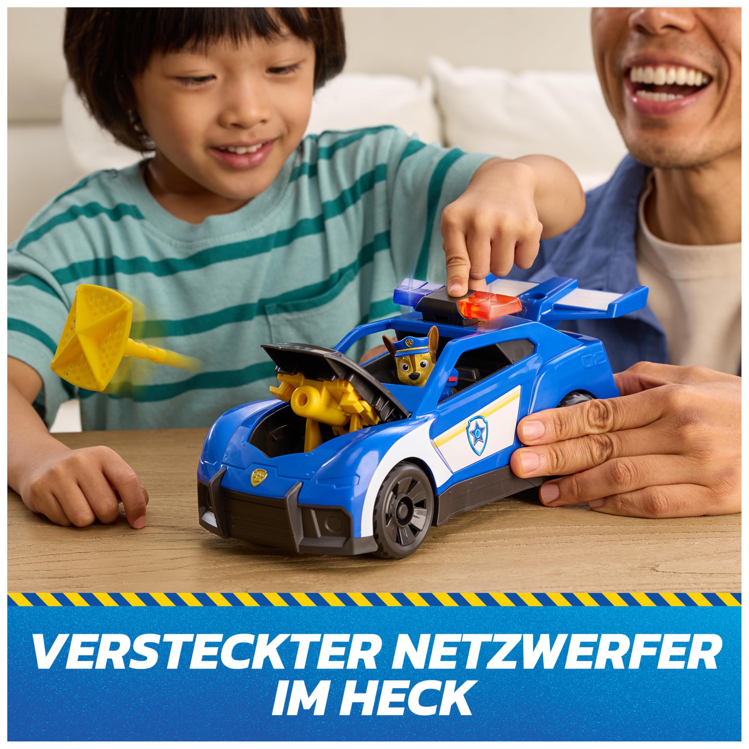 Paw Patrol Search & Rescue Chase Launch “N’ Rescue Cruiser with Figure | 27.9 cm | Ages 3-9 2