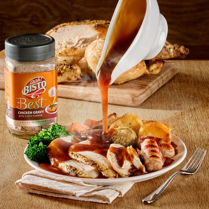 Bisto - Best Chicken Gravy Granules Made with Real Meat Juice, 390g Jar