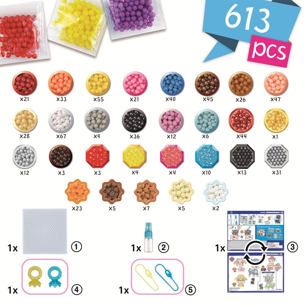Aquabeads Paw Patrol Keychain Craft Kit - 600 Beads, 30 Colors, Ages 4+ | Bead Art Toy 6