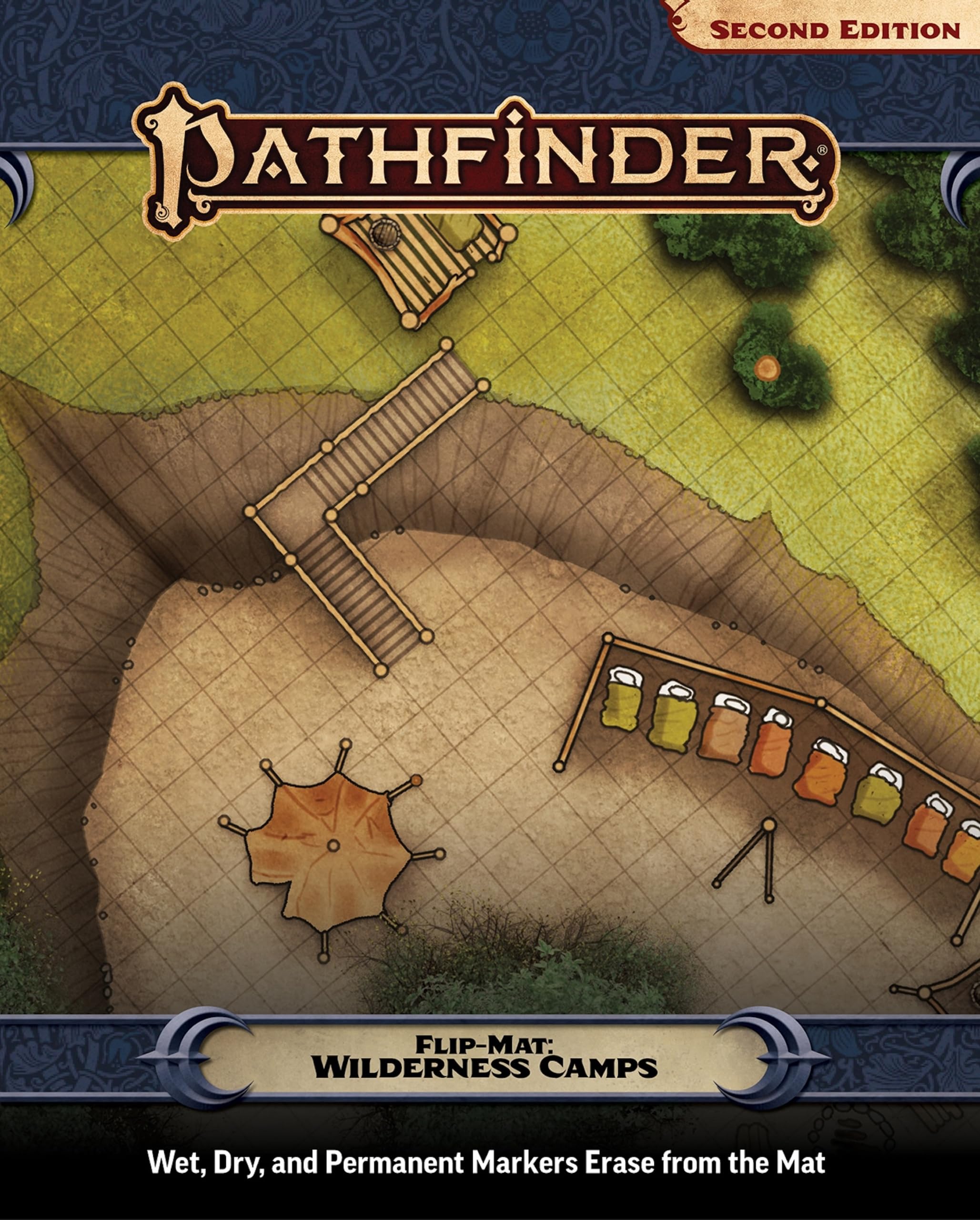 Paizo Pathfinder Flip-Mat: Wilderness Camps - Double-Sided Battle Map | 24' x 30' Unfolded 1