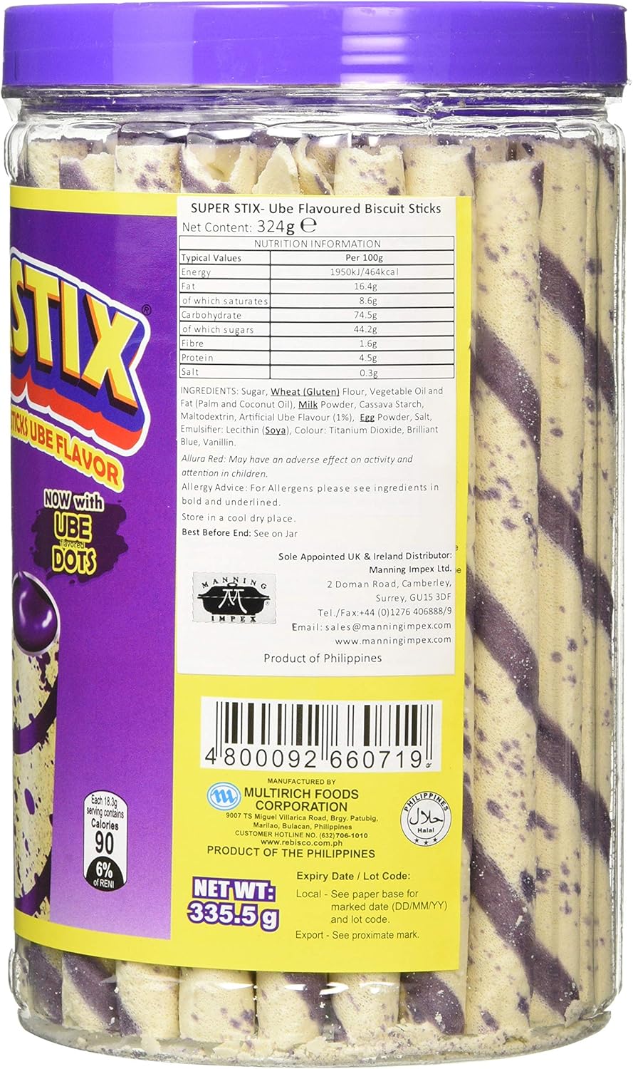 Super Stix Ube Flavour Wafer Stick with Super Dots 324g
