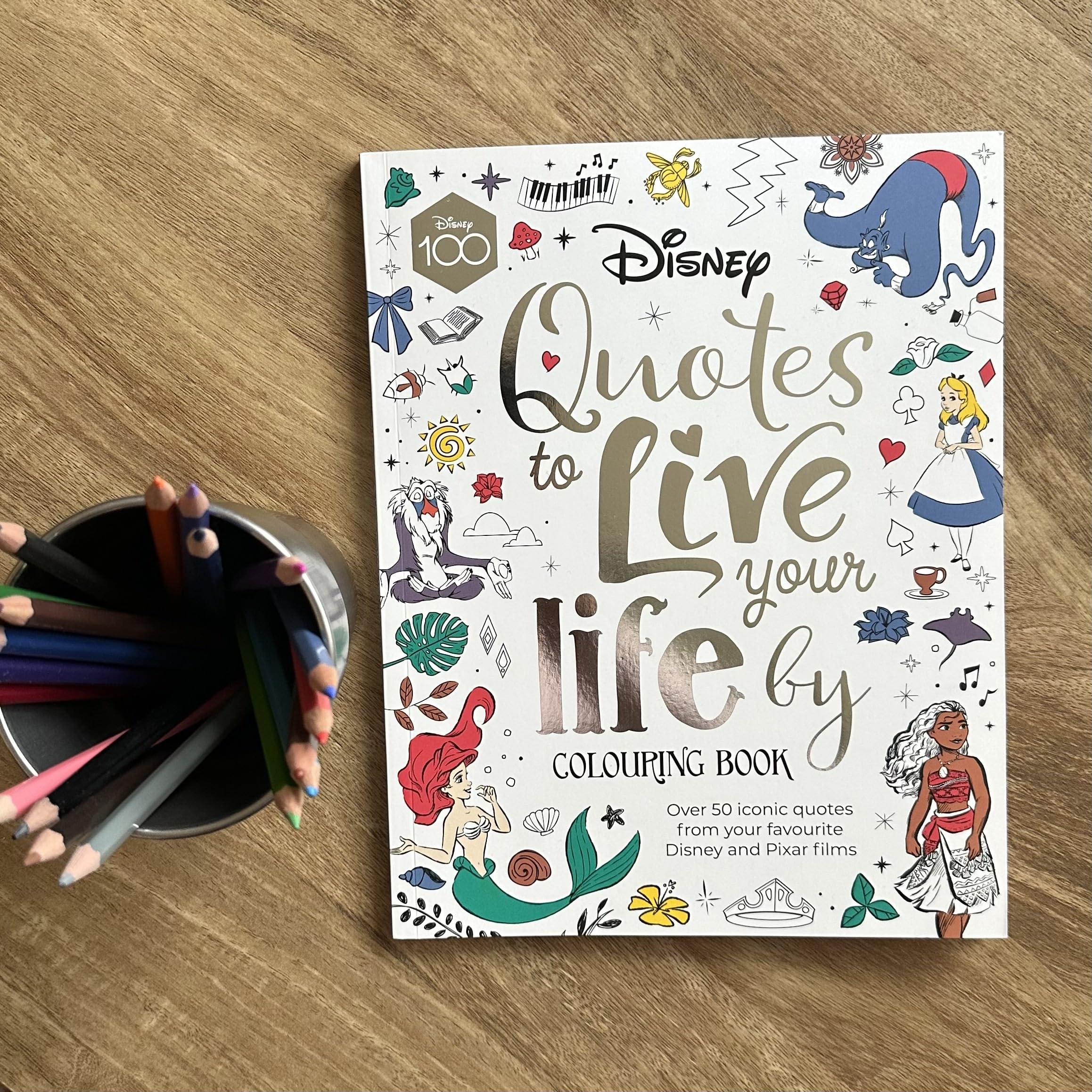 Studio Press Disney Quotes to Live Your Life By Colouring Book - Inspirational Quotes & Character Art 5