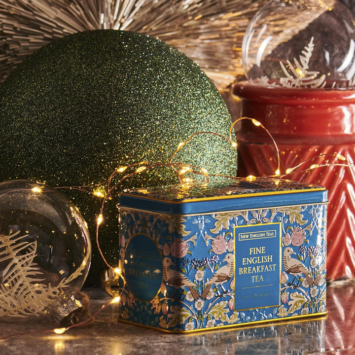 New English Teas Song Thrush and Berries Tea Tin with 40 English Breakfast Teabags