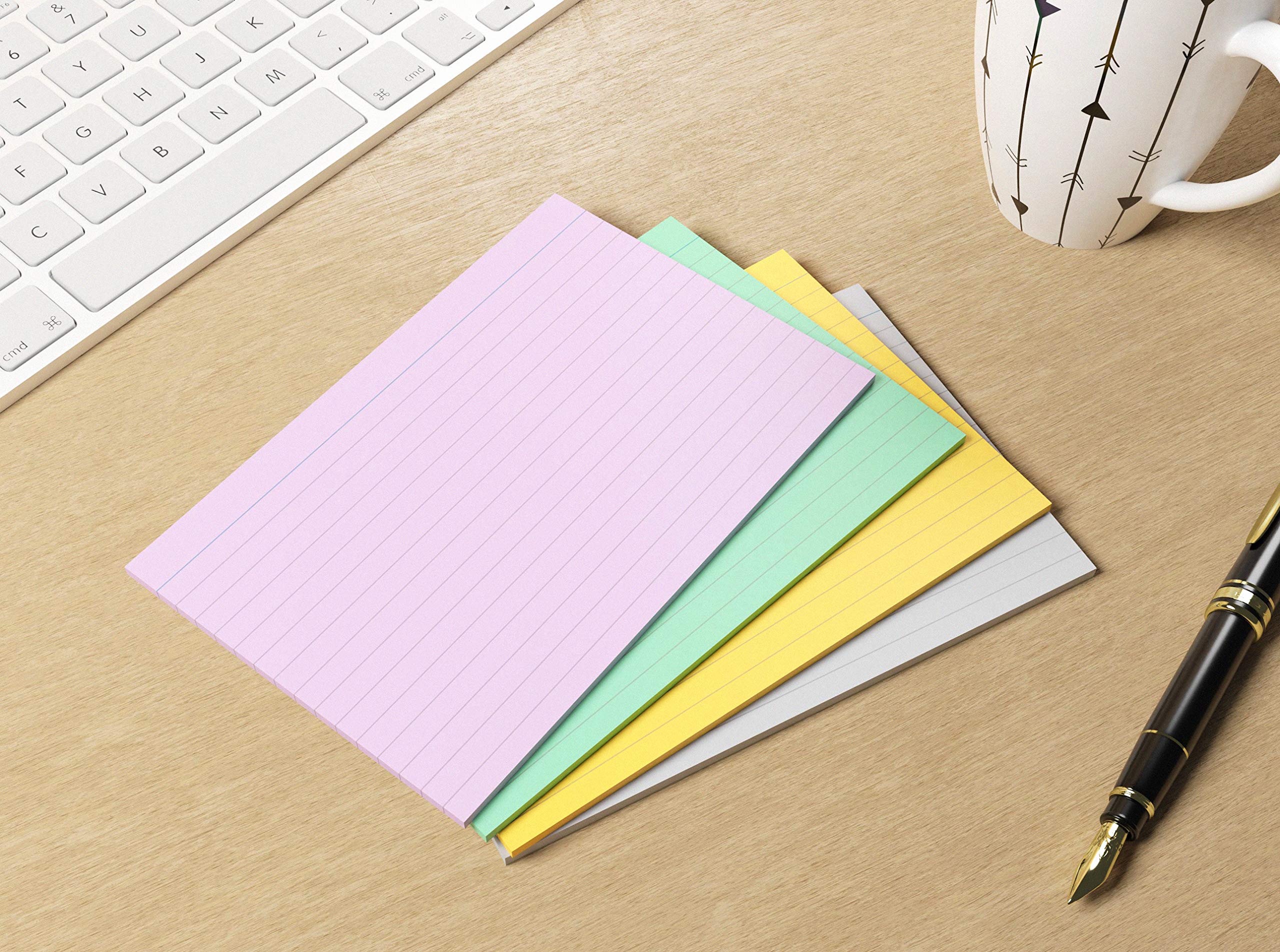 Silvine A6 Lined Index Cards - 100 Cards, Assorted Colours | 6x4 Size 2
