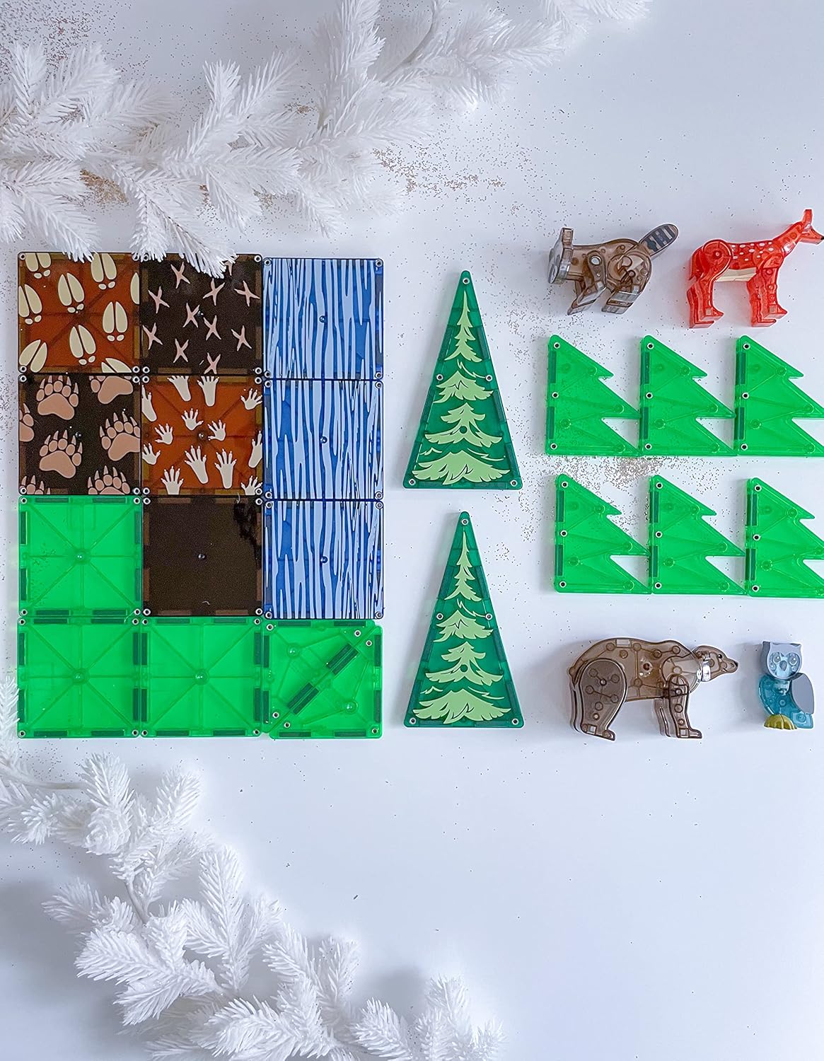 Magna-Tiles Forest Animals 25-Piece Set - Magnetic Building Toys for Kids 3+ 7