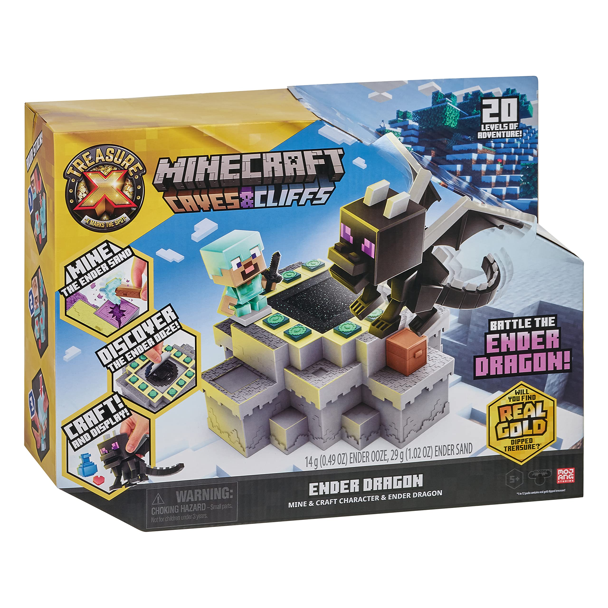 Treasure X Minecraft Höhlen &amp; Klippen – Enderdrachen-Mine &amp; Craft-Spielset 1