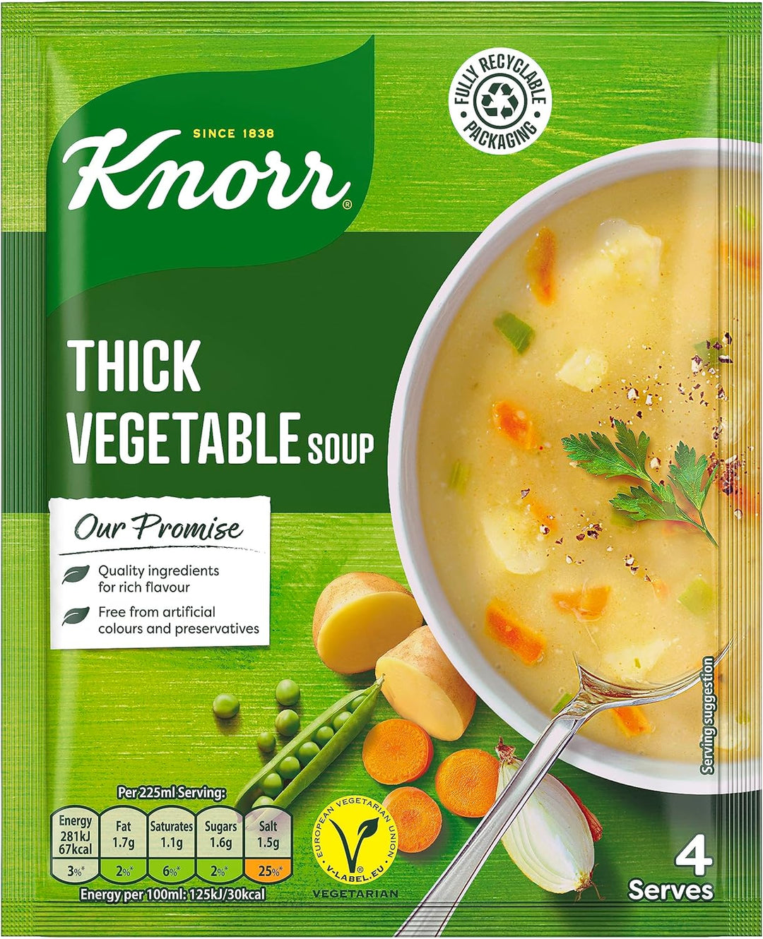 Knorr Thick Vegetable Dry Soup Mix, 9 x 75 g