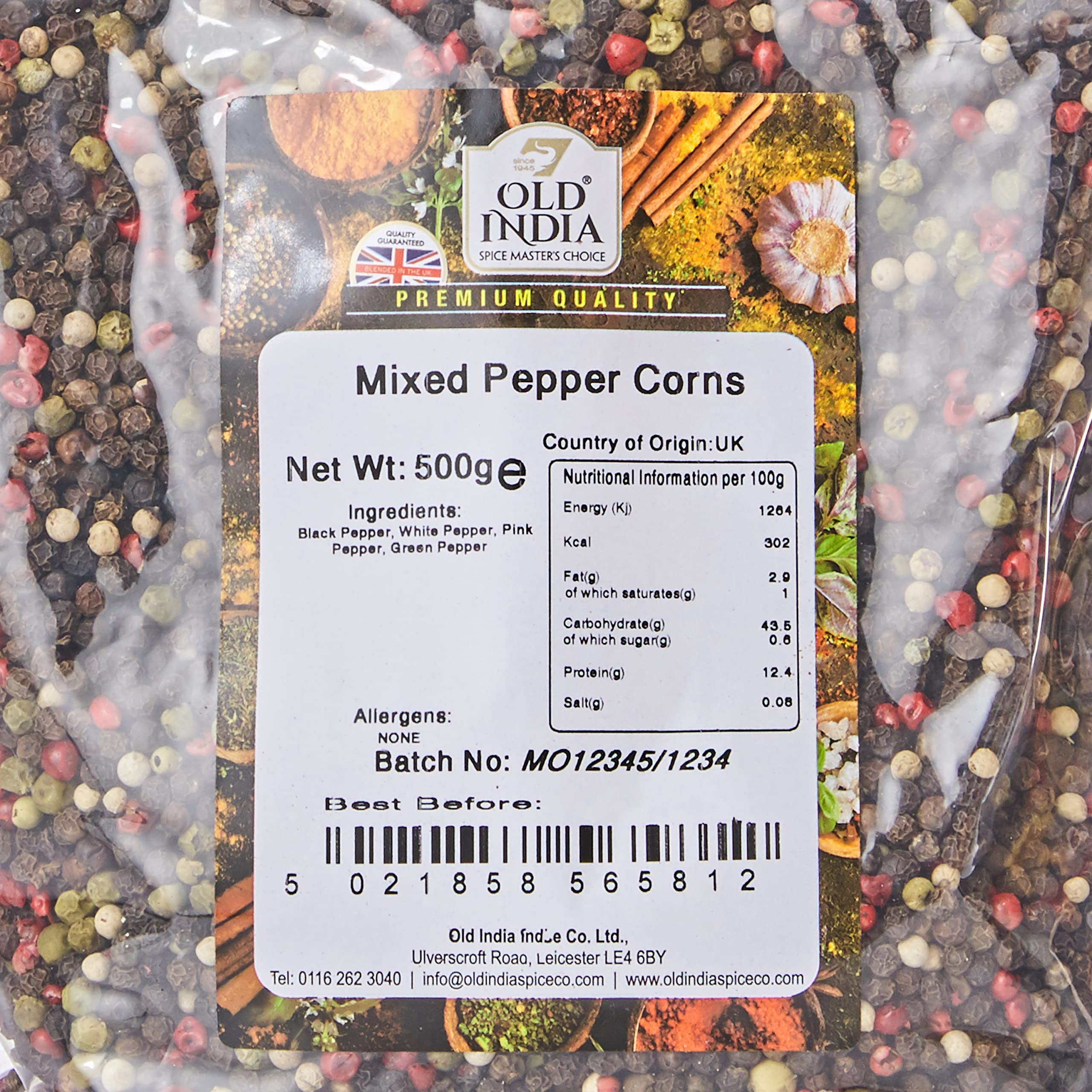 Old India Mixed Pepper Corns - Natural, GMO Free Seasoning | 500g 2
