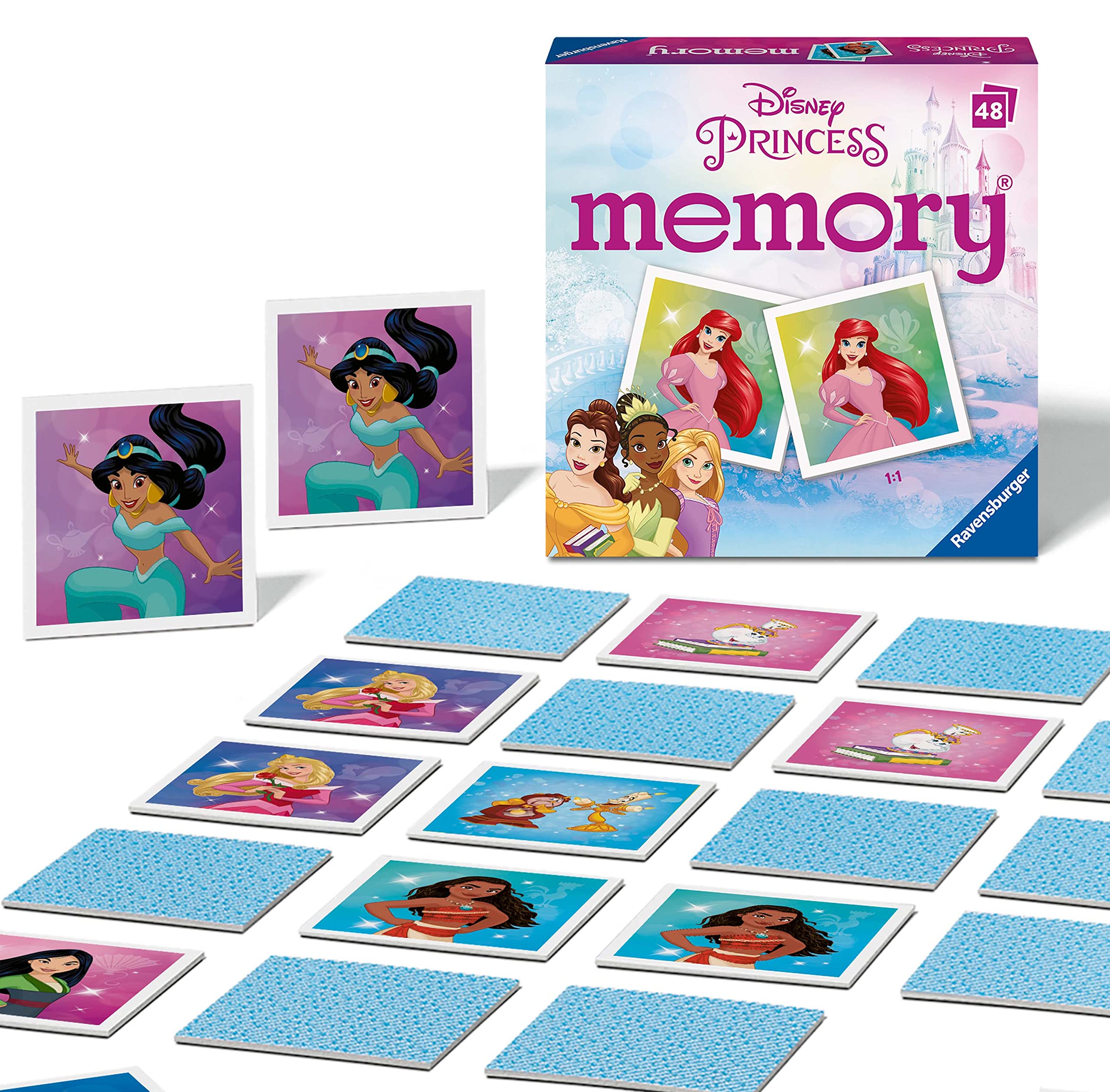 Ravensburger Disney Princess Mini Memory-Spiel – Zuordnungskartenspiel für Kinder