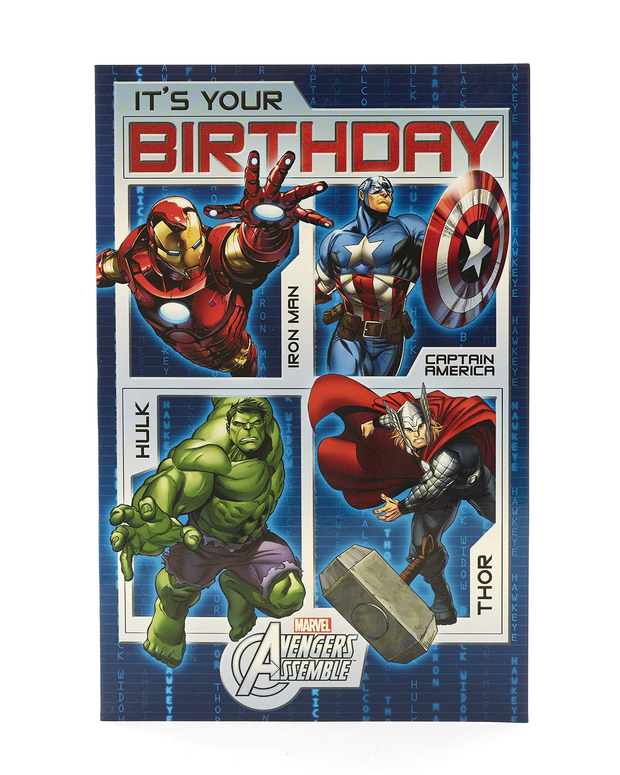 UK Greetings Marvel Avengers Birthday Card for Boys, Son, Grandson | 15.5 x 23.5 cm 1