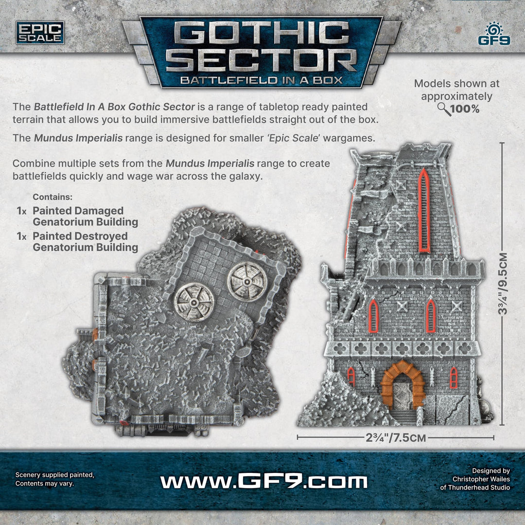Gale Force Nine Mundus Imperialis Genatorium Damaged & Destroyed Set