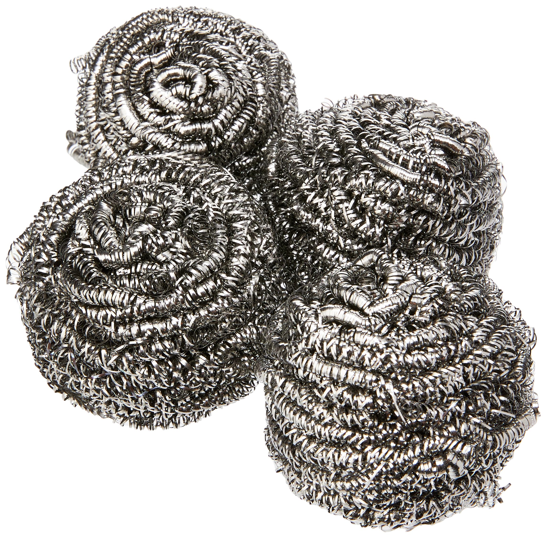 Spontex Tough Steel Metal Scourers - 4 Count | Powerful Cleaning | 90% Recycled Steel 3