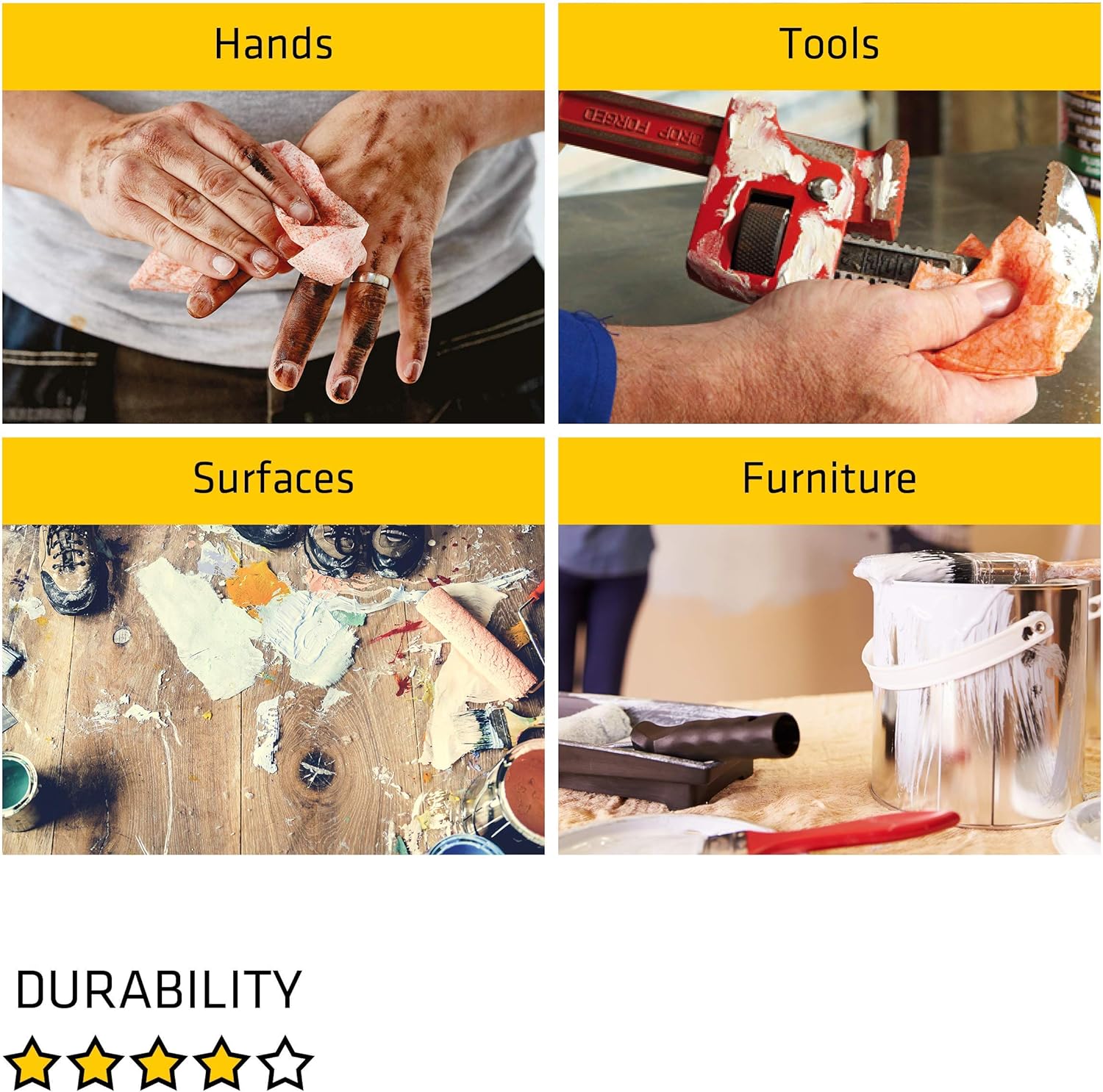 Everbuild - Wonder Wipes Multi-Use Cleaning Wipes, 100 Wipes, Red 5