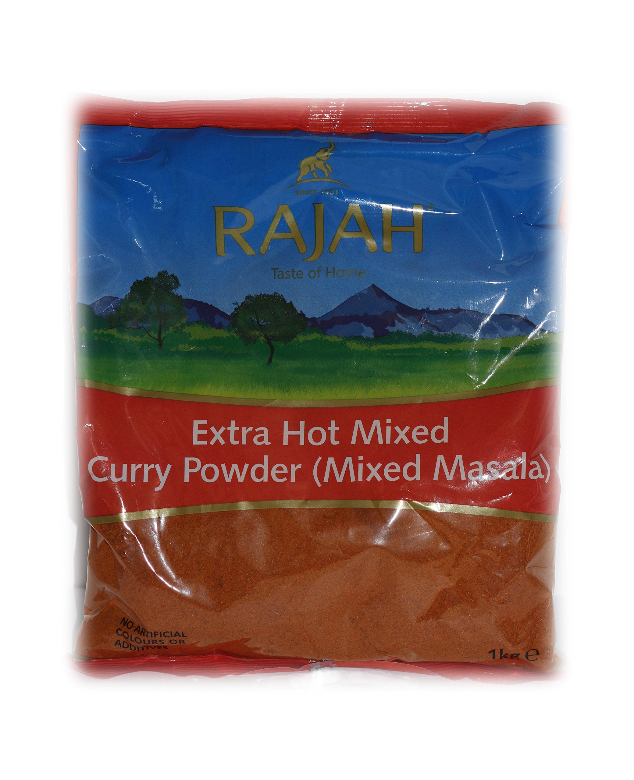Rajah Spices Extra Hot Madras Curry Powder - 1kg | No Artificial Colours | Vegetarian Approved 1