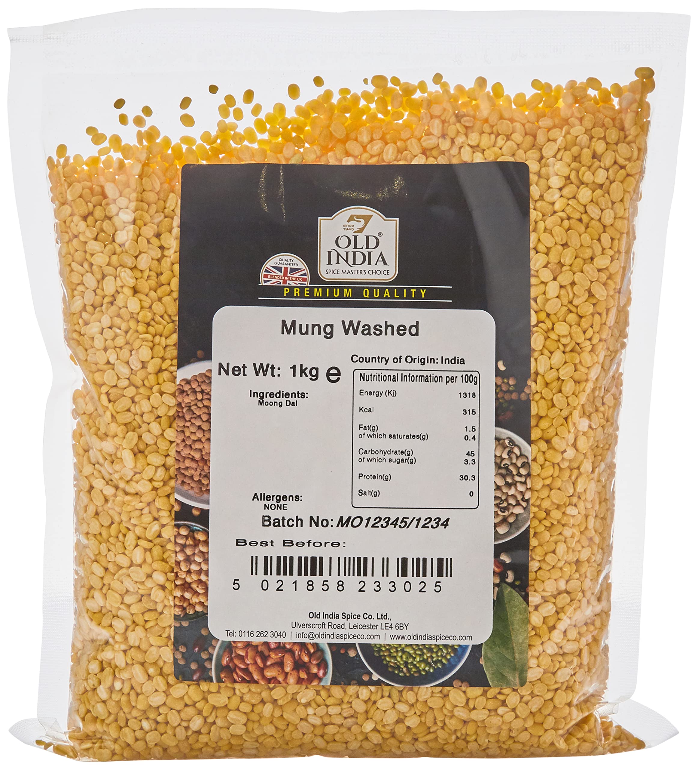 Old India Washed Mung Bean - 1kg Natural Ingredient for Curries and Soups 1