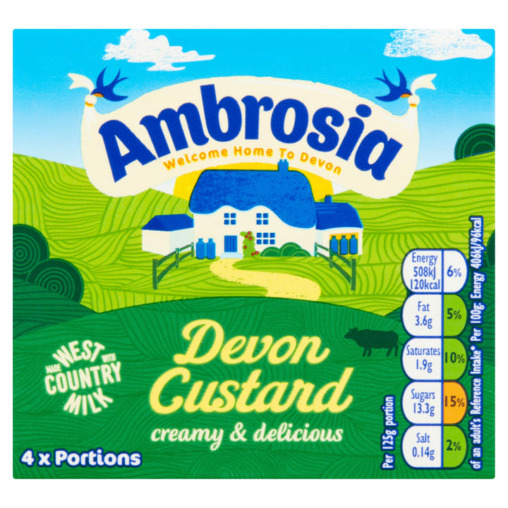 Ambrosia Devon Custard - Creamy & Delicious Ready-to-Eat Dessert