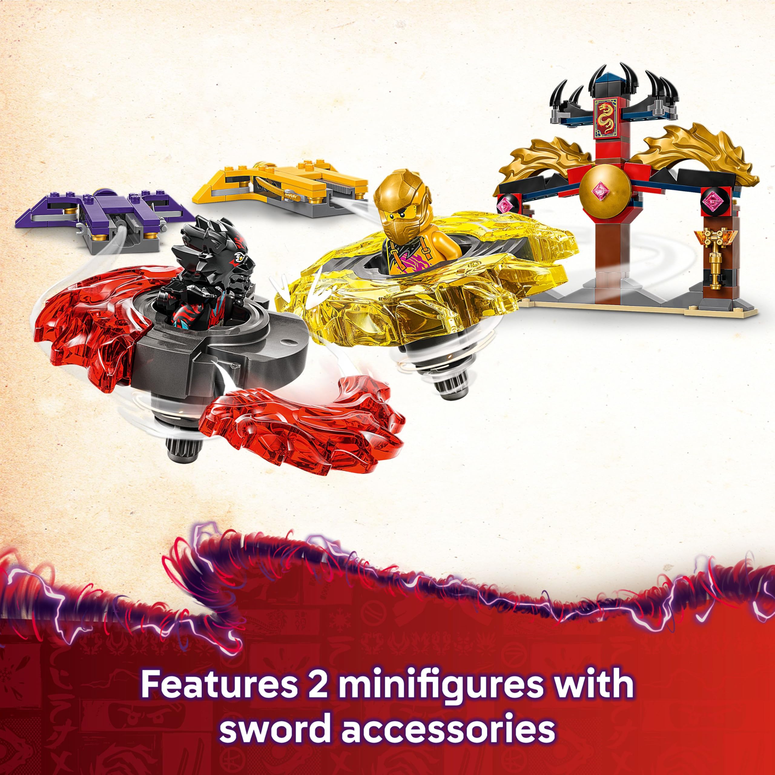 LEGO NINJAGO Dragon Spinjitzu Battle Pack Set 71826 with 2 Minifigures and Launchers | Ages 6+ 4