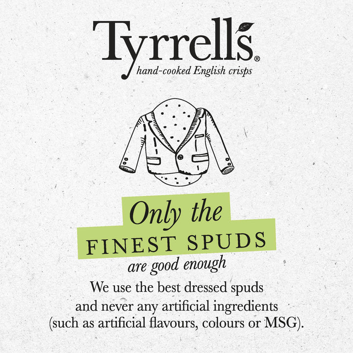 Tyrrells Hand-Cooked Mature Cheddar & Chive Crisps 150g