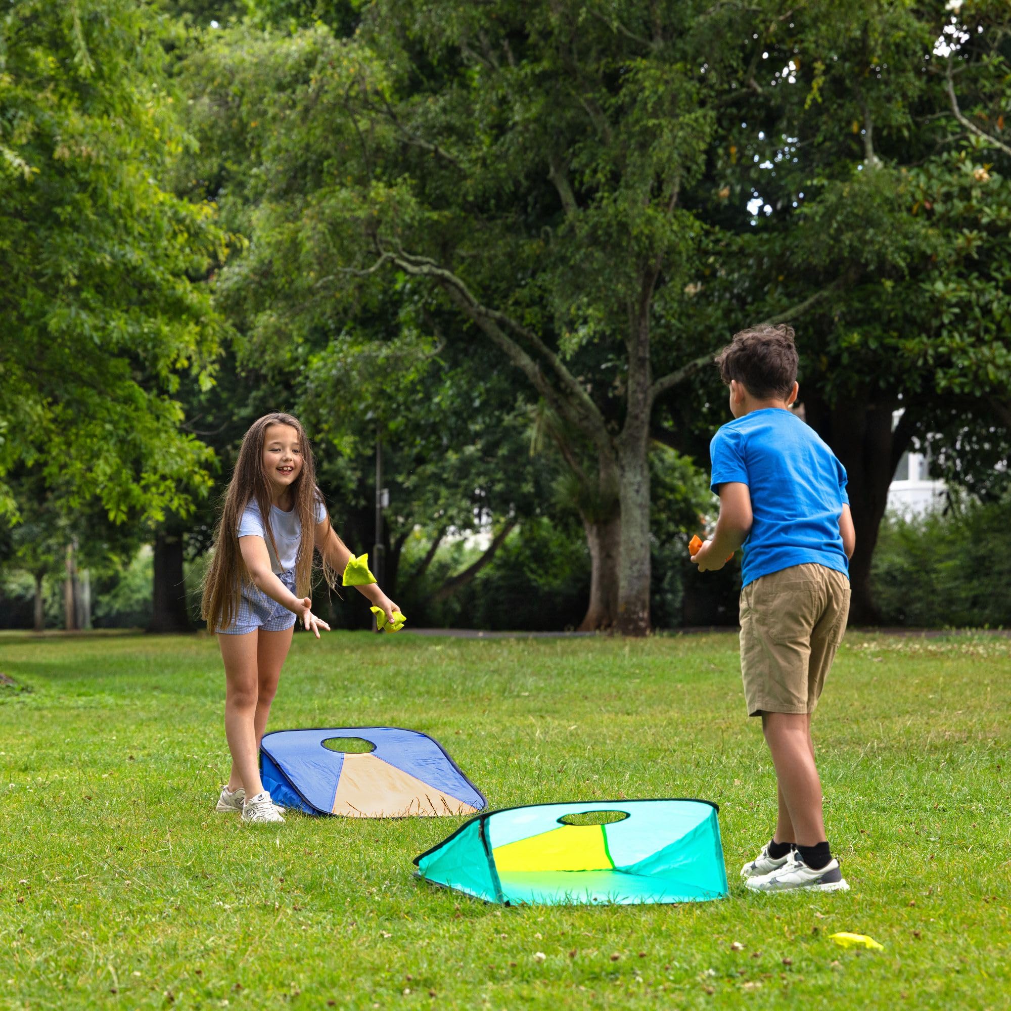 Toyrific Pop-Up Cornhole Game Set - Portable Bean Bag Toss for 4 Players | Polyester 2