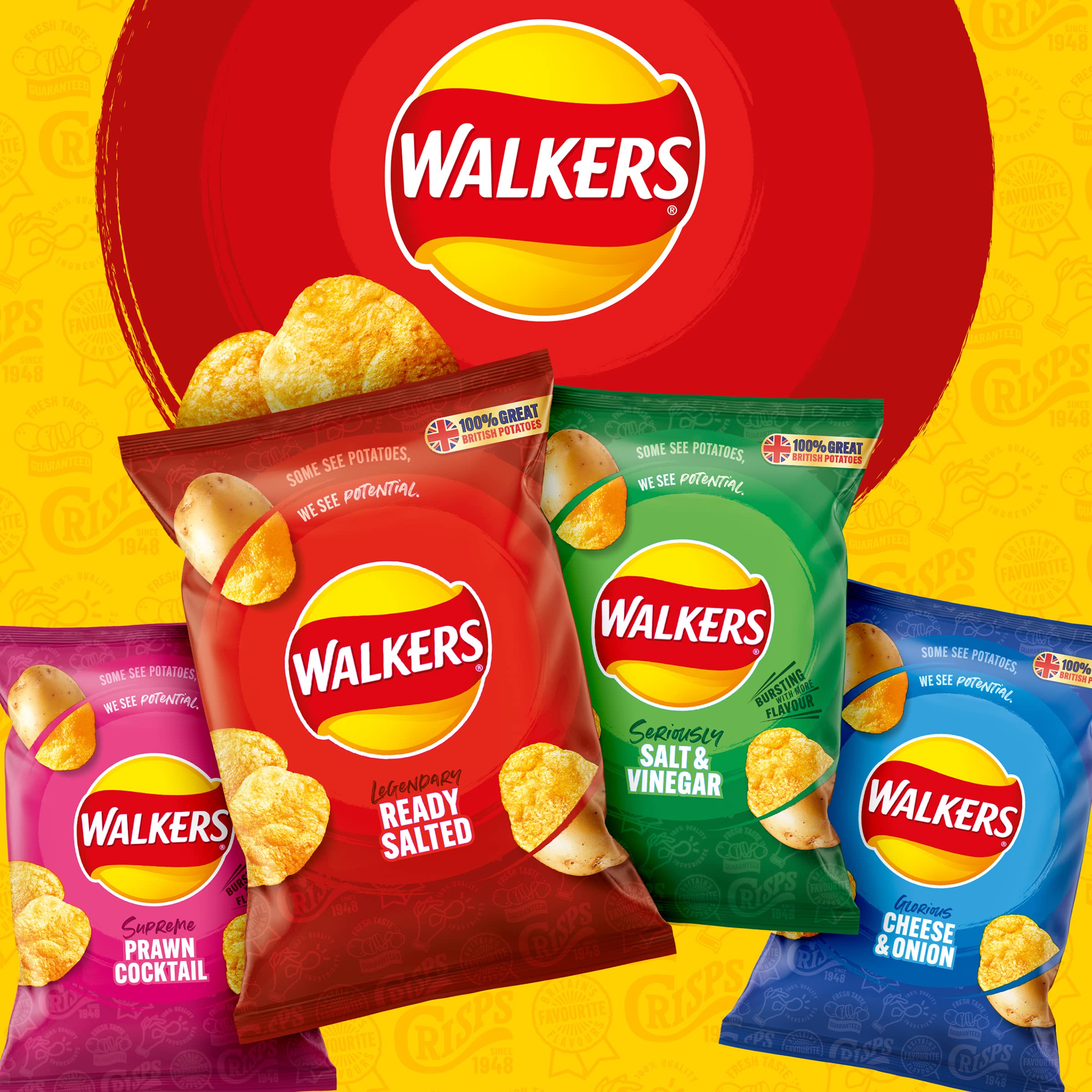 Walkers Salt & Vinegar Crisps 150g Sharing Bag 4