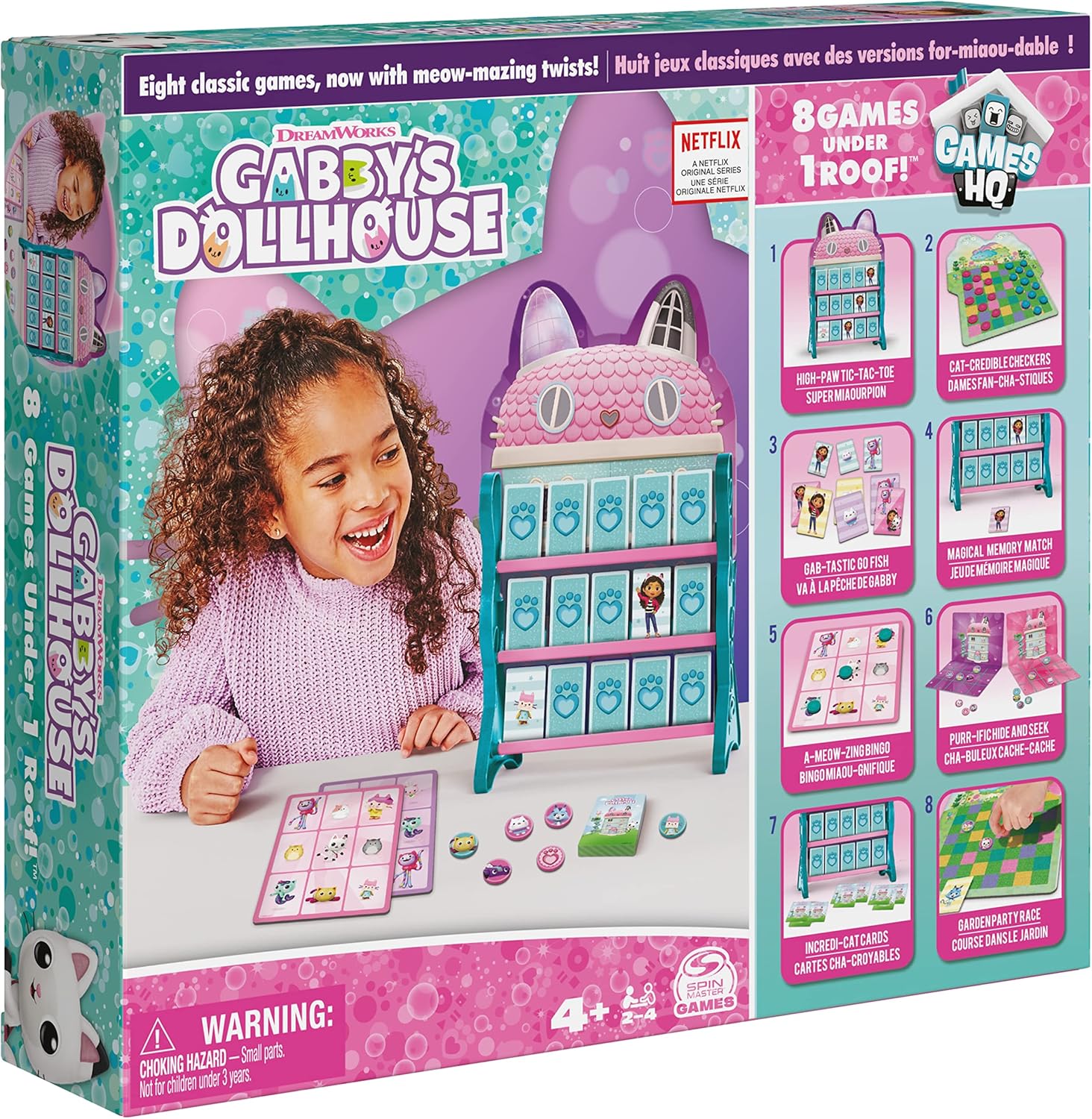 Spin Master Games Gabby’s Dollhouse Games HQ Board Game 1
