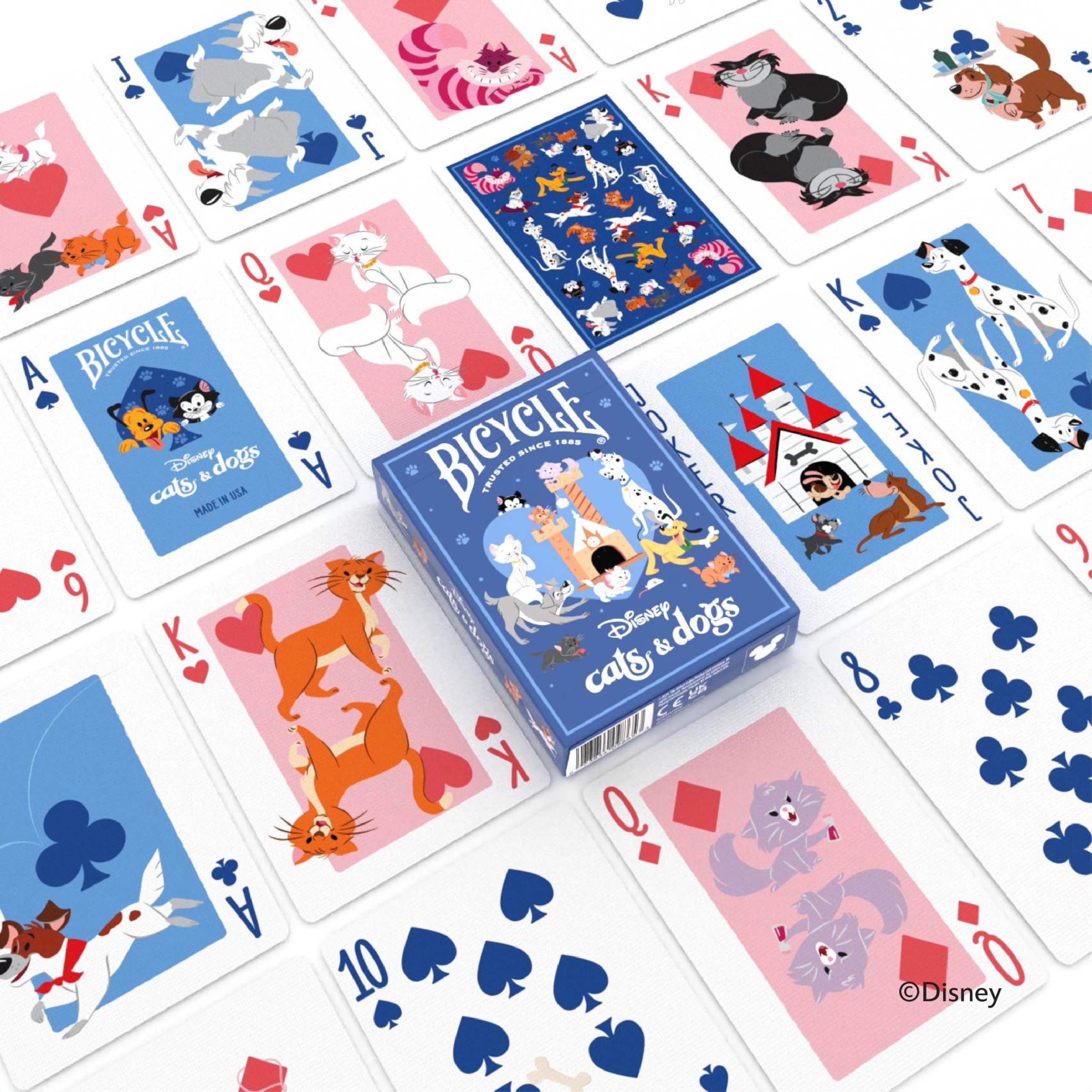 Bicycle Disney Cat and Dogs Playing Cards - Custom Design | Air Cushion Finish | Unisex Adult 5