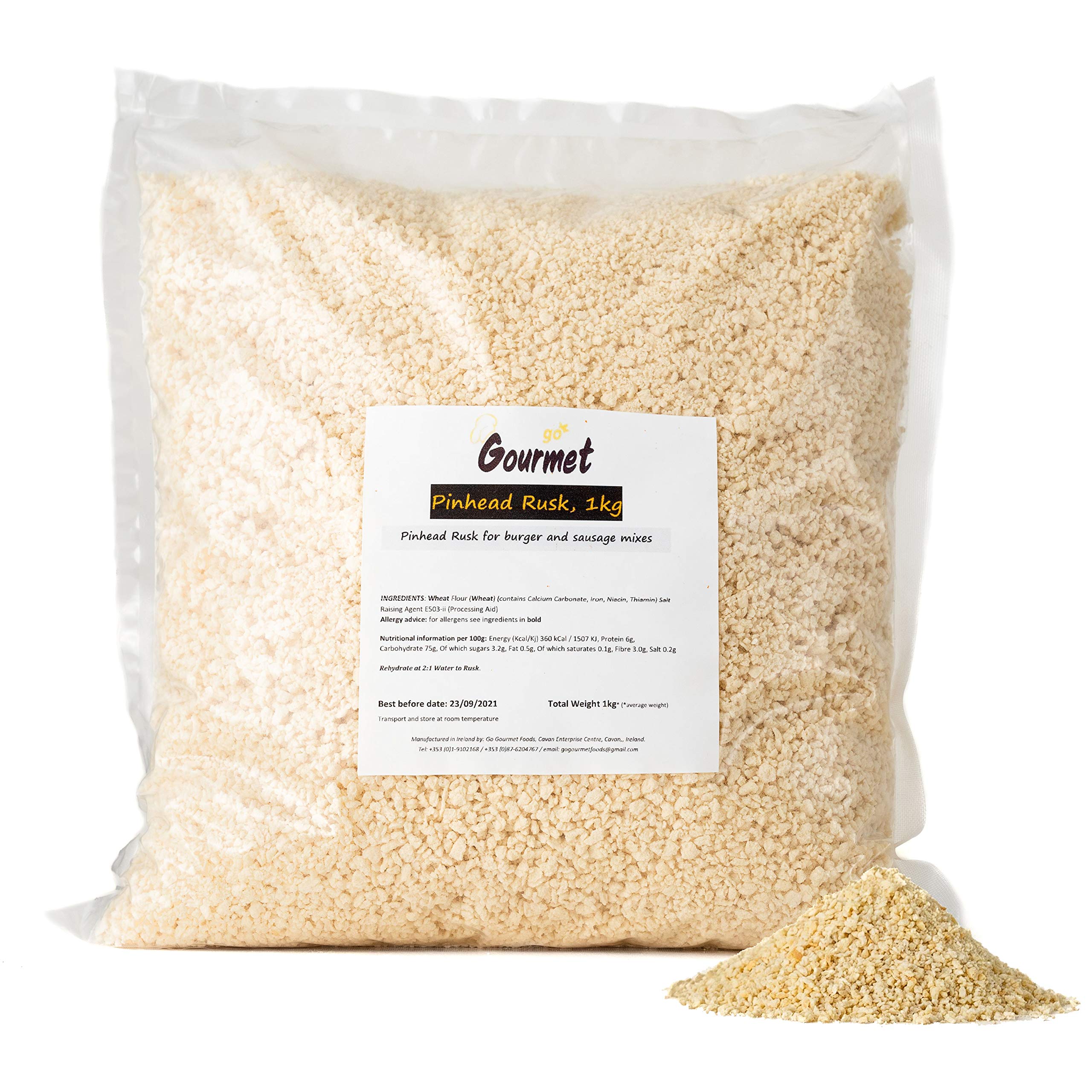 Go Gourmet Pinhead Rusk - Breadcrumbs for Burger Mix and Sausage Makin