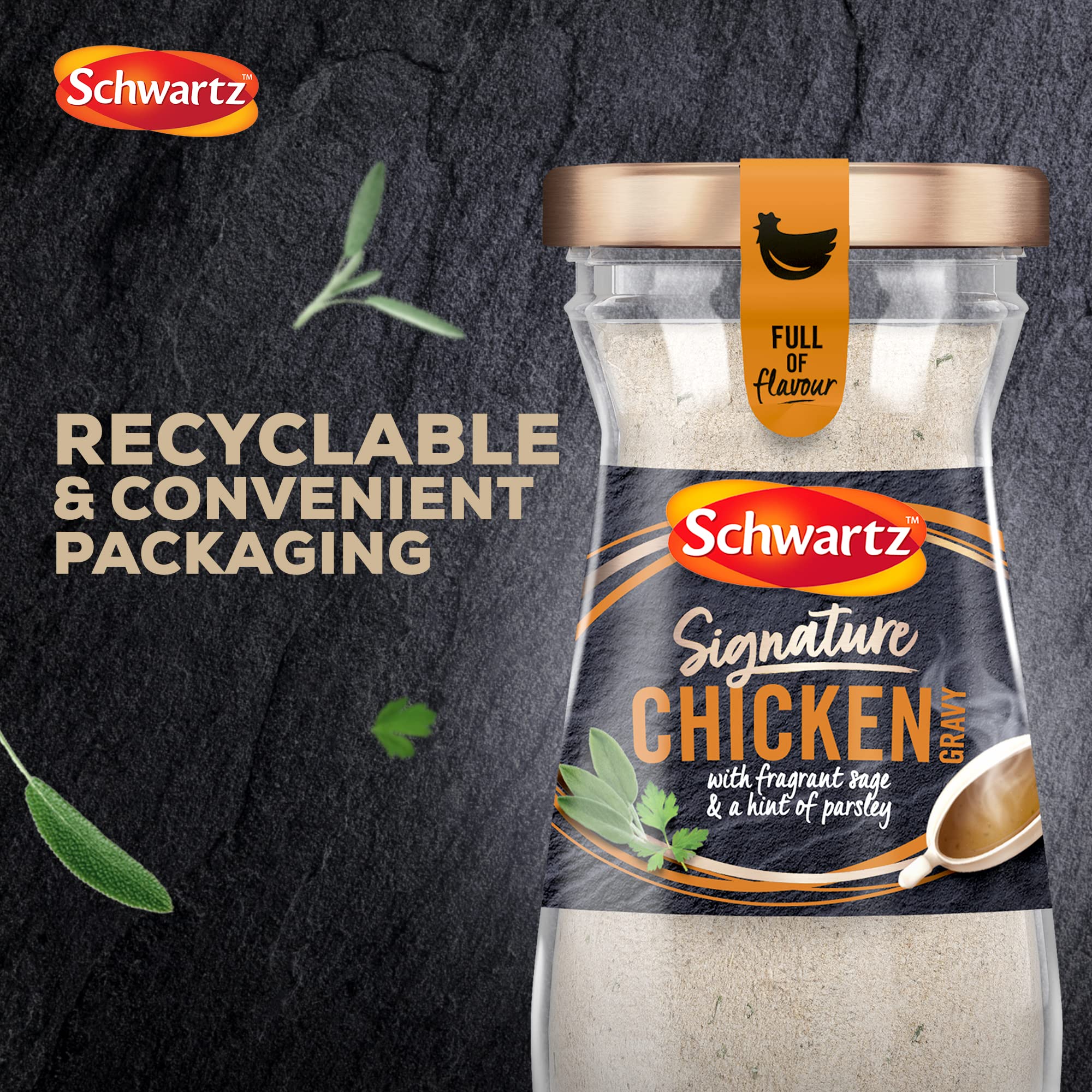 Schwartz - Signature Chicken Gravy 155g | Pack of 2 | Instant Roast Chicken Flavour with Sage & Parsley 5