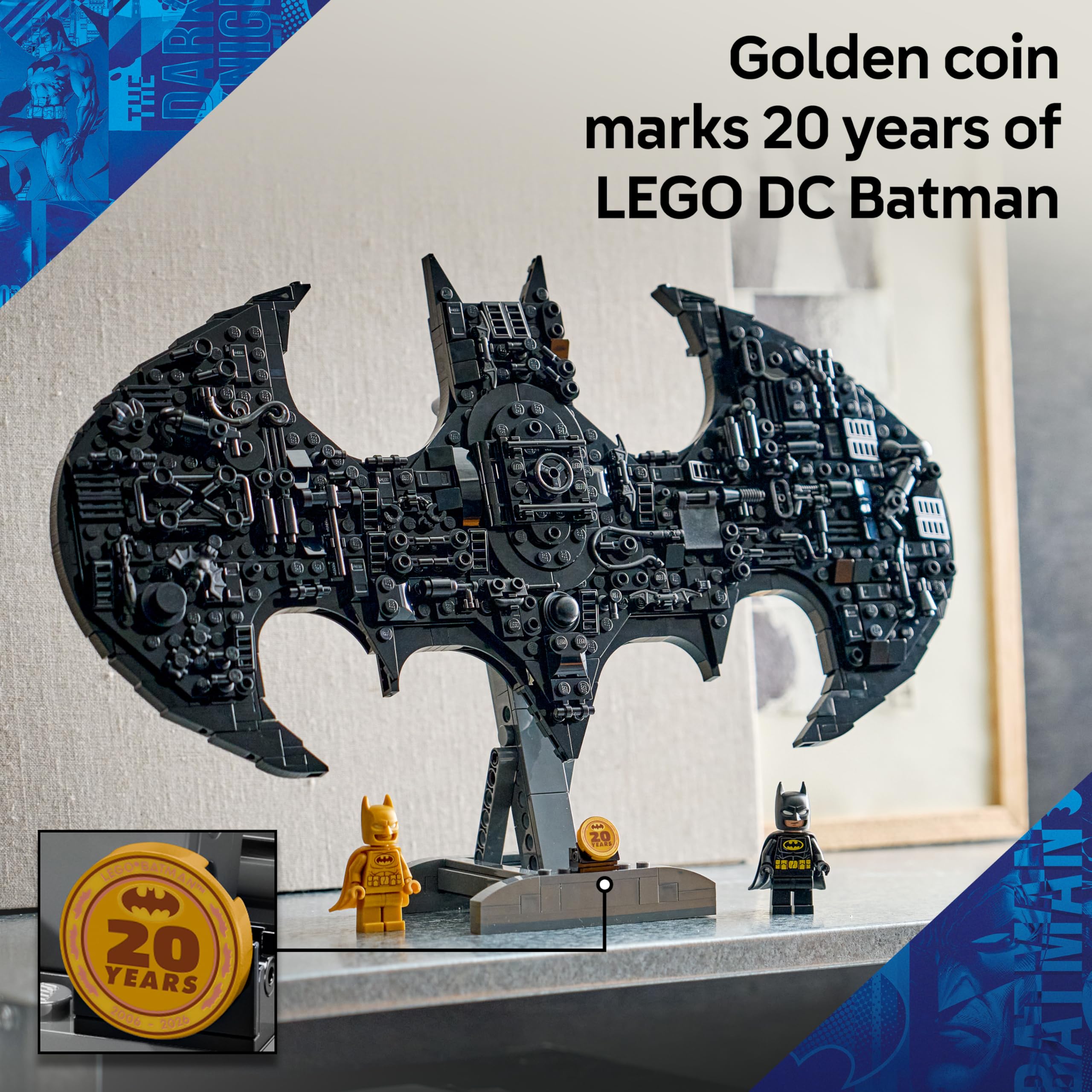 LEGO DC Batman Logo Building Set 76330 - 2 Minifigures | Ages 12+ | Display Model 5