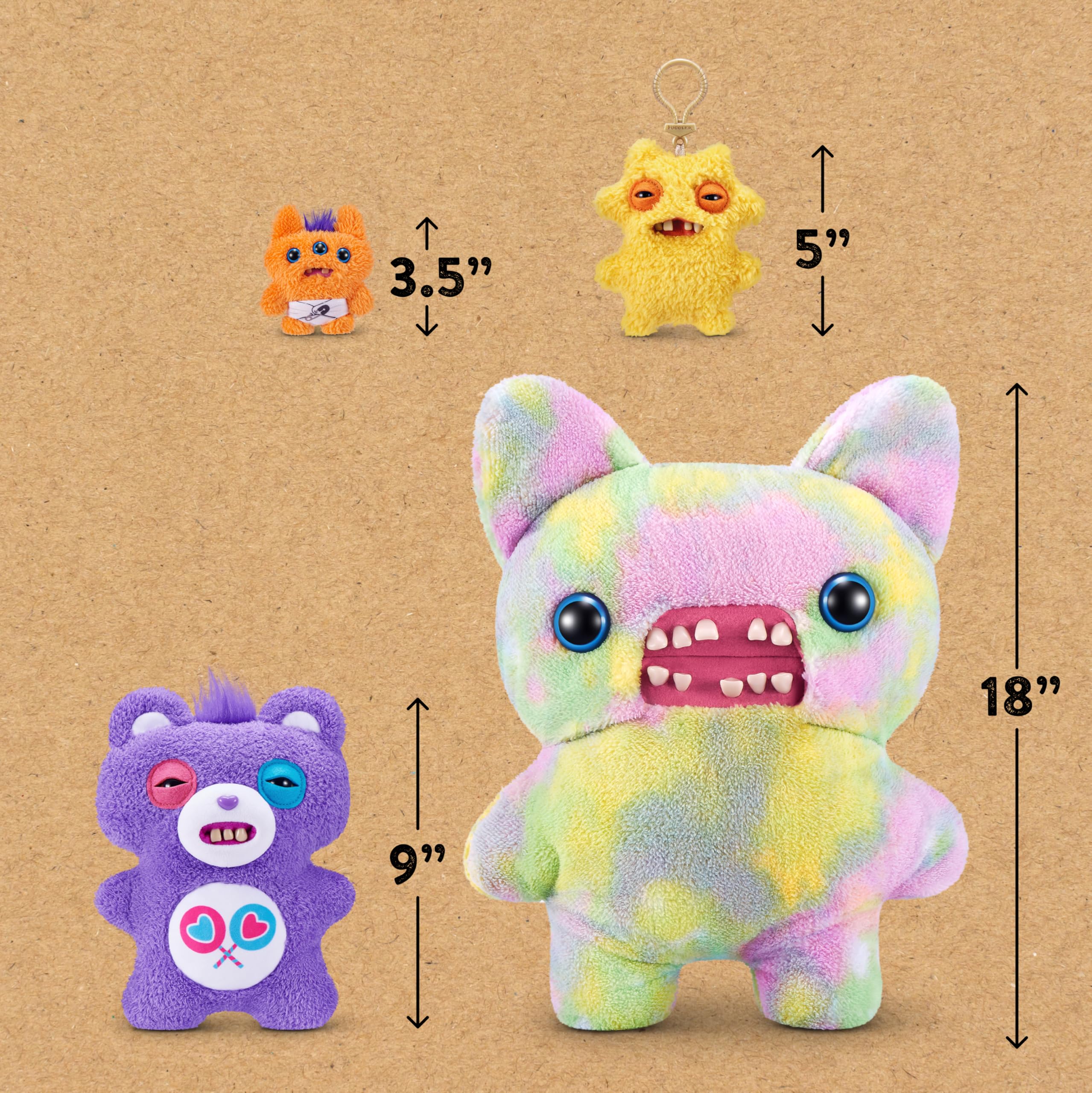 Fuggler Care Bears Plush Toy - Share Bear | 9-Inch | Polyester | Ages 4+ 6