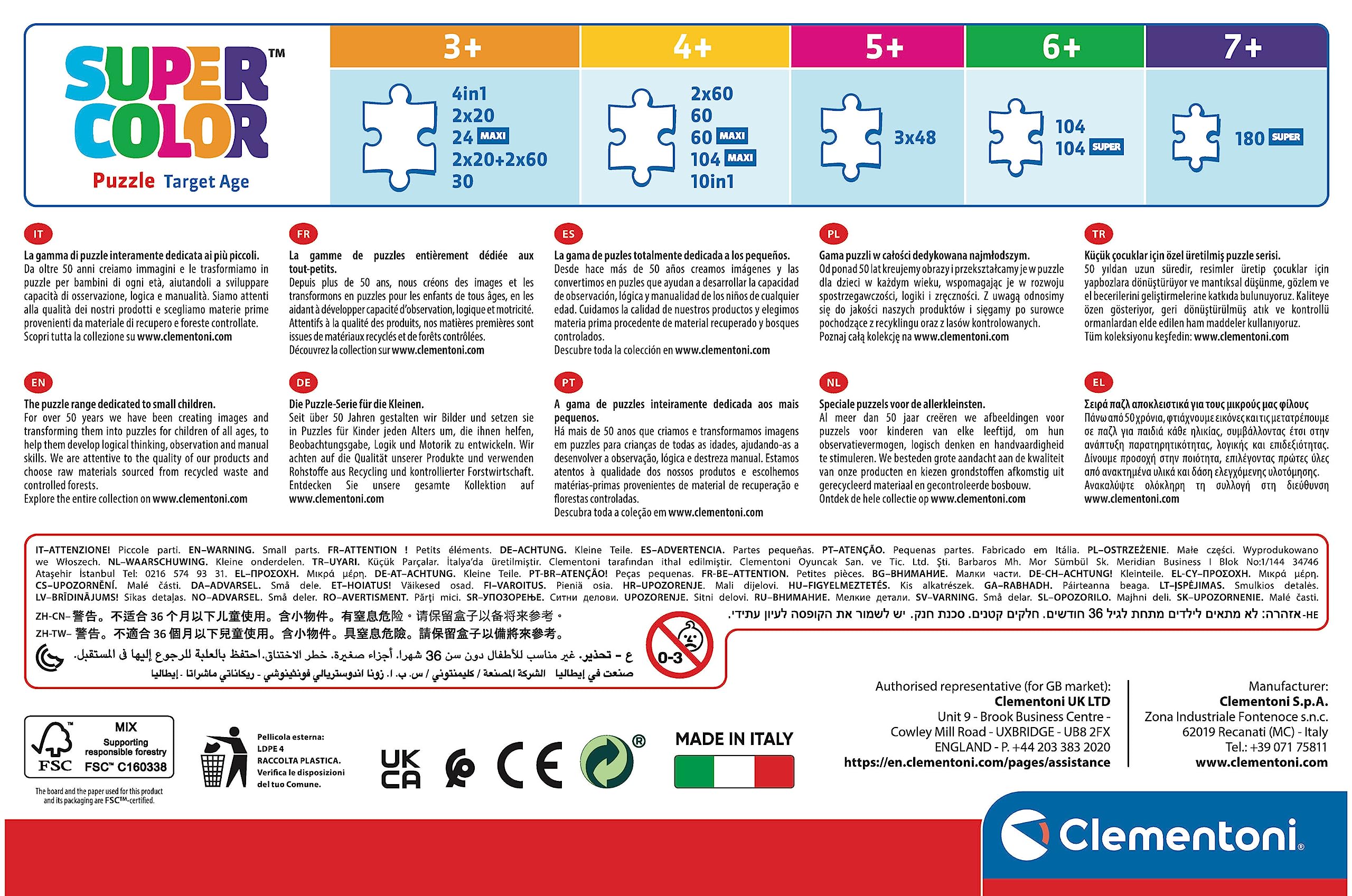 Clementoni SuperColor Disney Lion King 2 x 60-Piece Puzzle - Educational Kids Puzzle for Ages 5+ 7