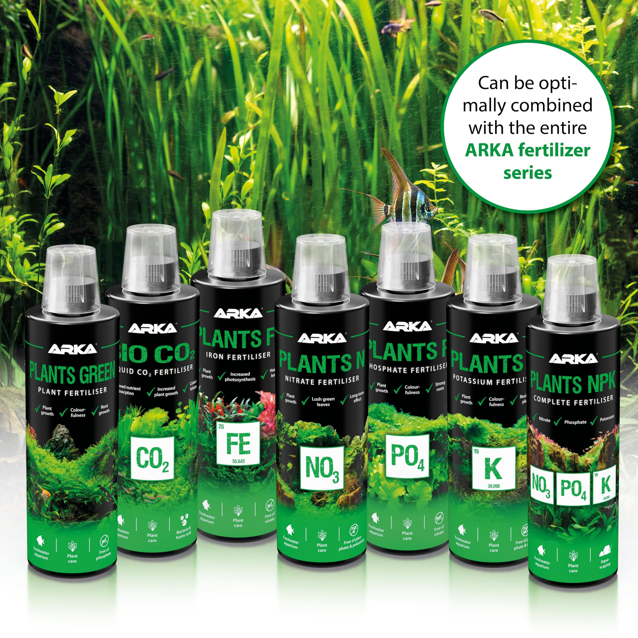 ARKA PLANTS NPK Aquarium Plant Fertiliser - Complete NPK Formula | 118 ml | Liquid 9