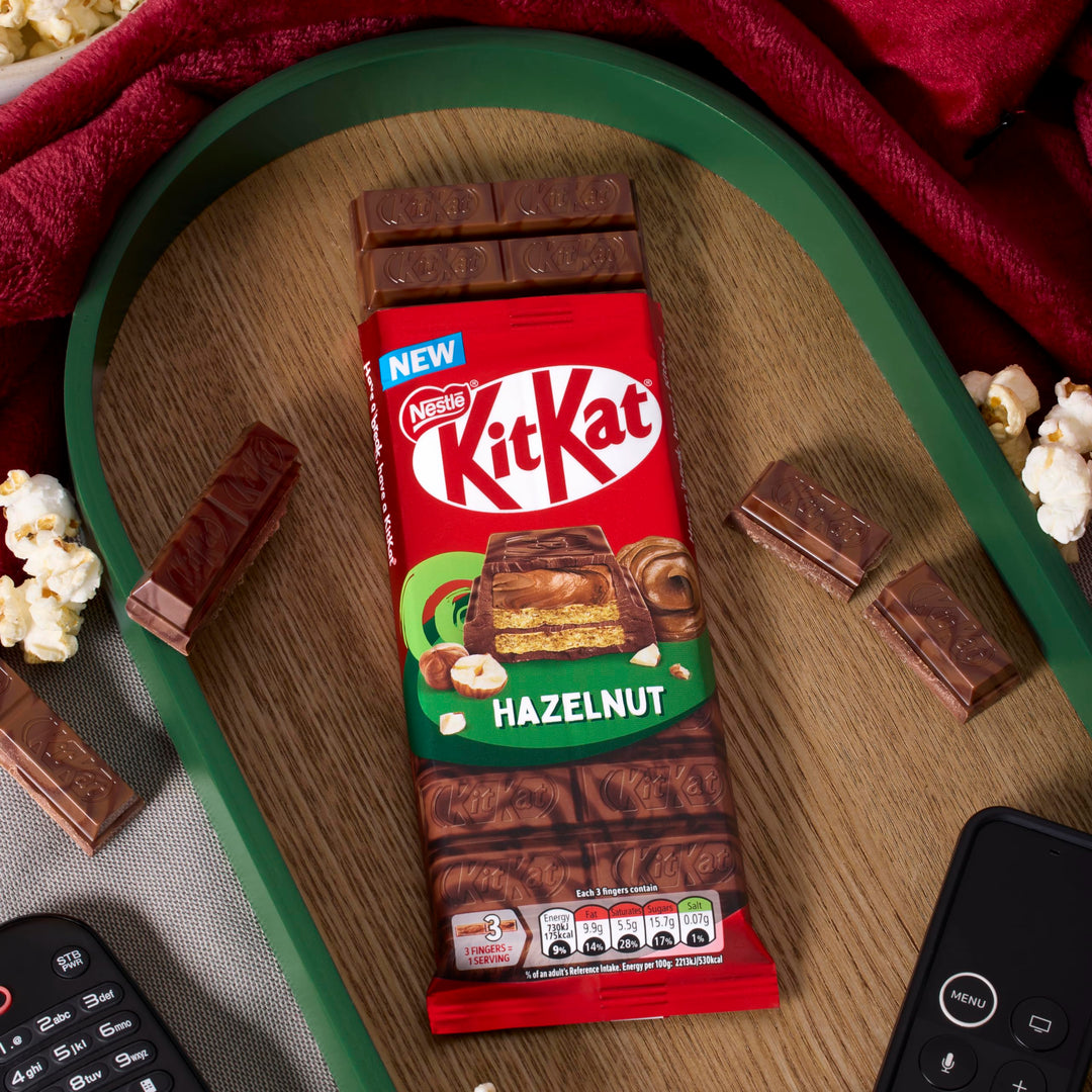KitKat Hazelnut Filled Dark & Milk Chocolate Crispy Wafer Sharing Bar, 99g