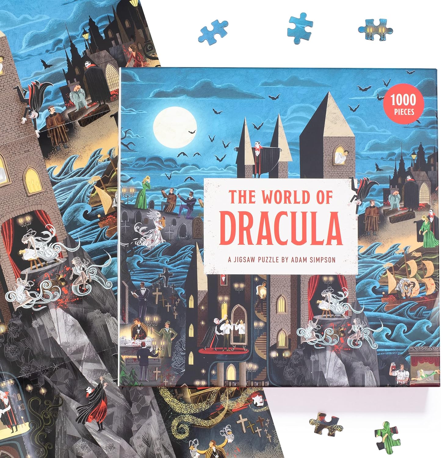 The World of Dracula Puzzle - 1,000-Piece Gothic Jigsaw by Adam Simpson 8