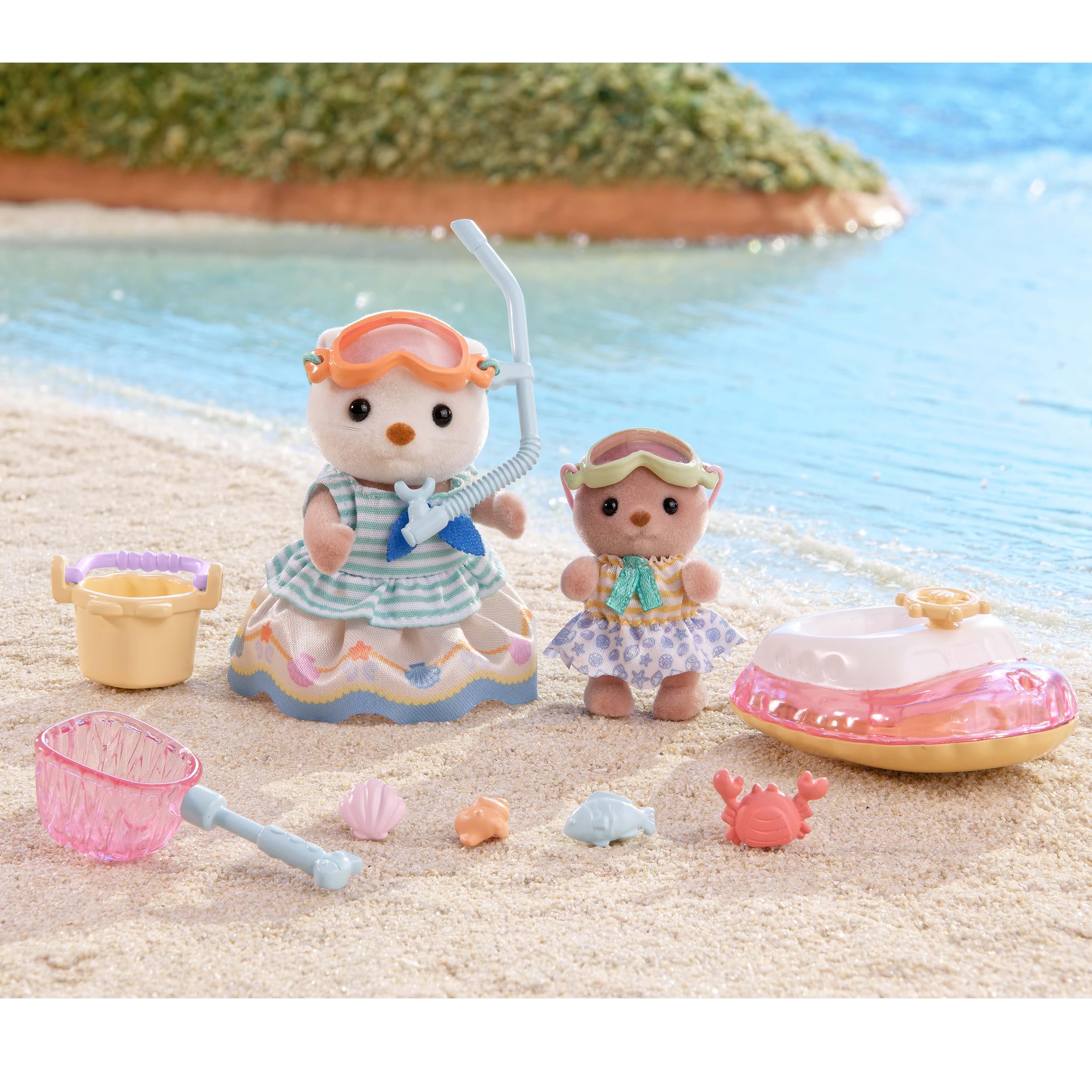 EPOCH Sylvanian Families Sea Otter Sisters Splashy Snorkel Set | Ages 3+ | 10 Pieces 8