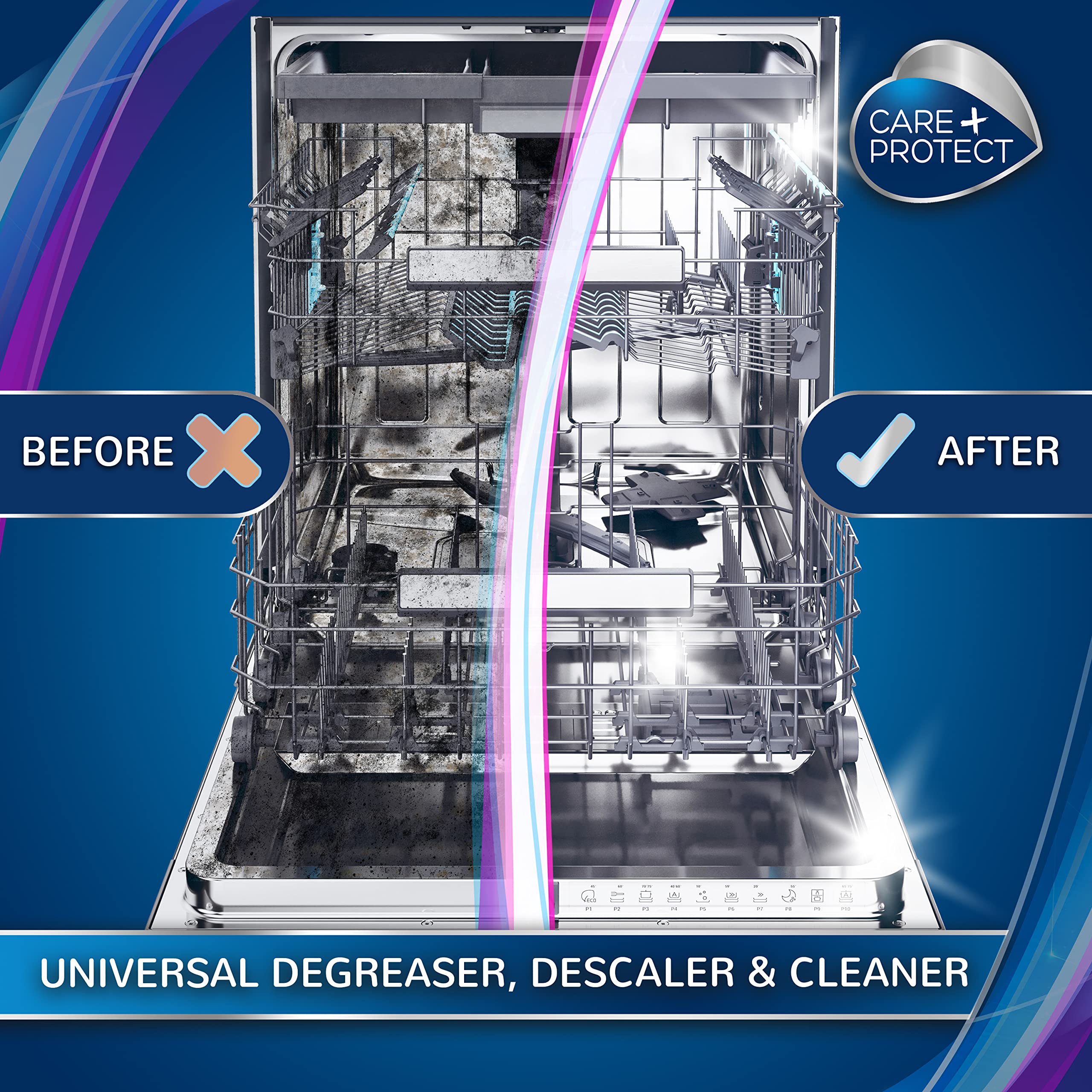CARE + PROTECT Liquid 3 in 1 Descaler, Degreaser, Cleaner for Dishwasher & Washing Machine - 250ml 3