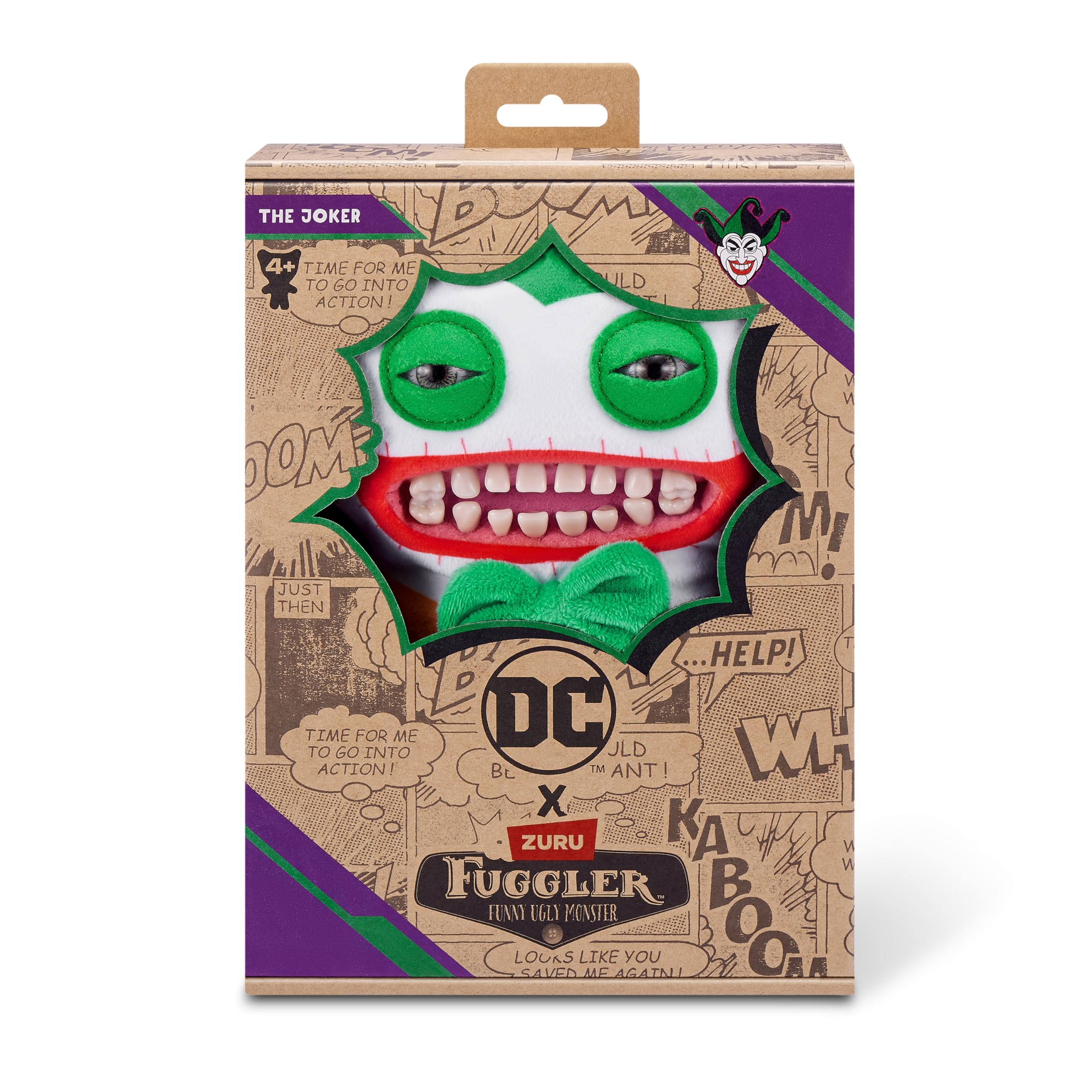 Fuggler x DC 9-inch Joker Plush Toy - Soft Ugly Monster Doll for Kids & Adults 5